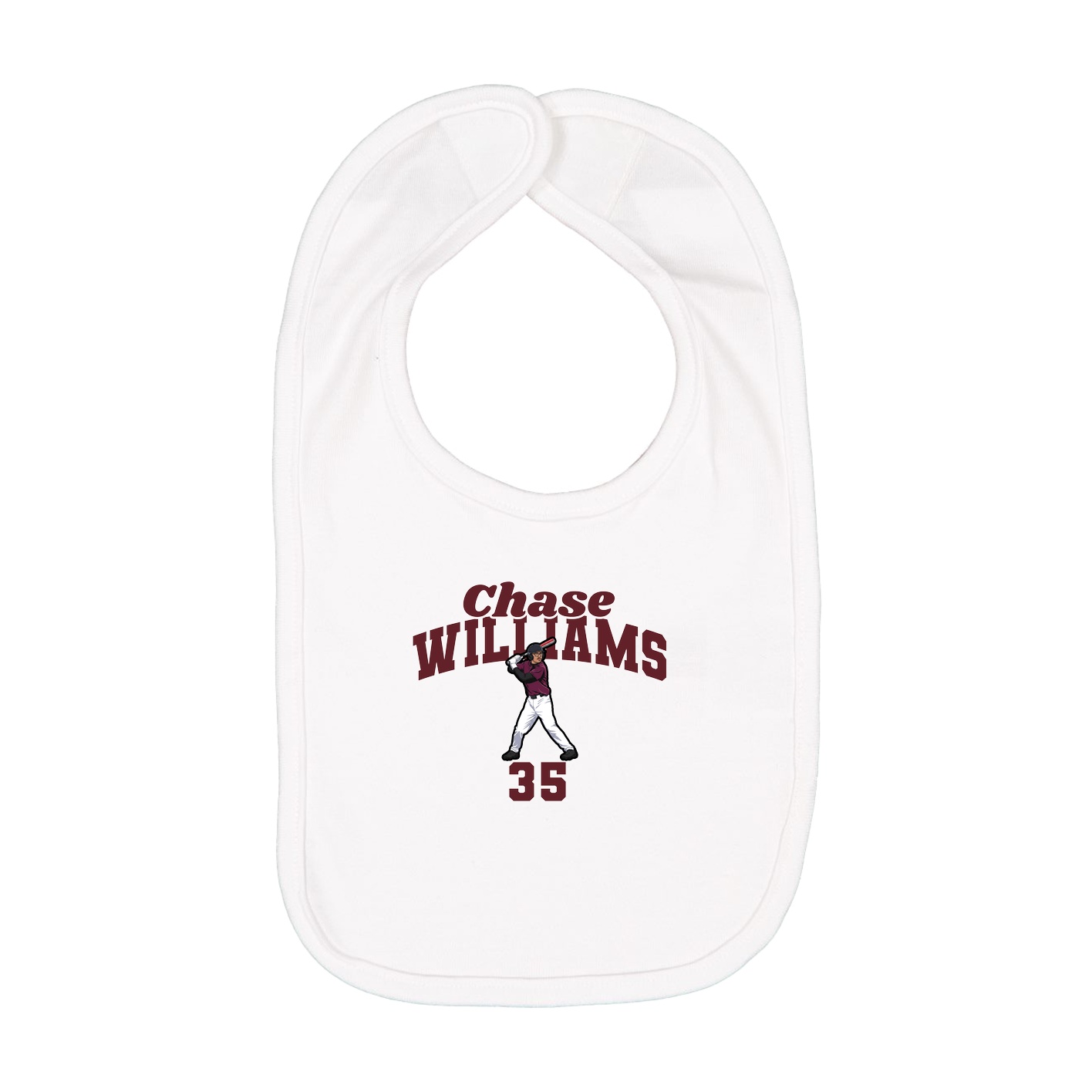 Infant Bib — Signature Arch in White
