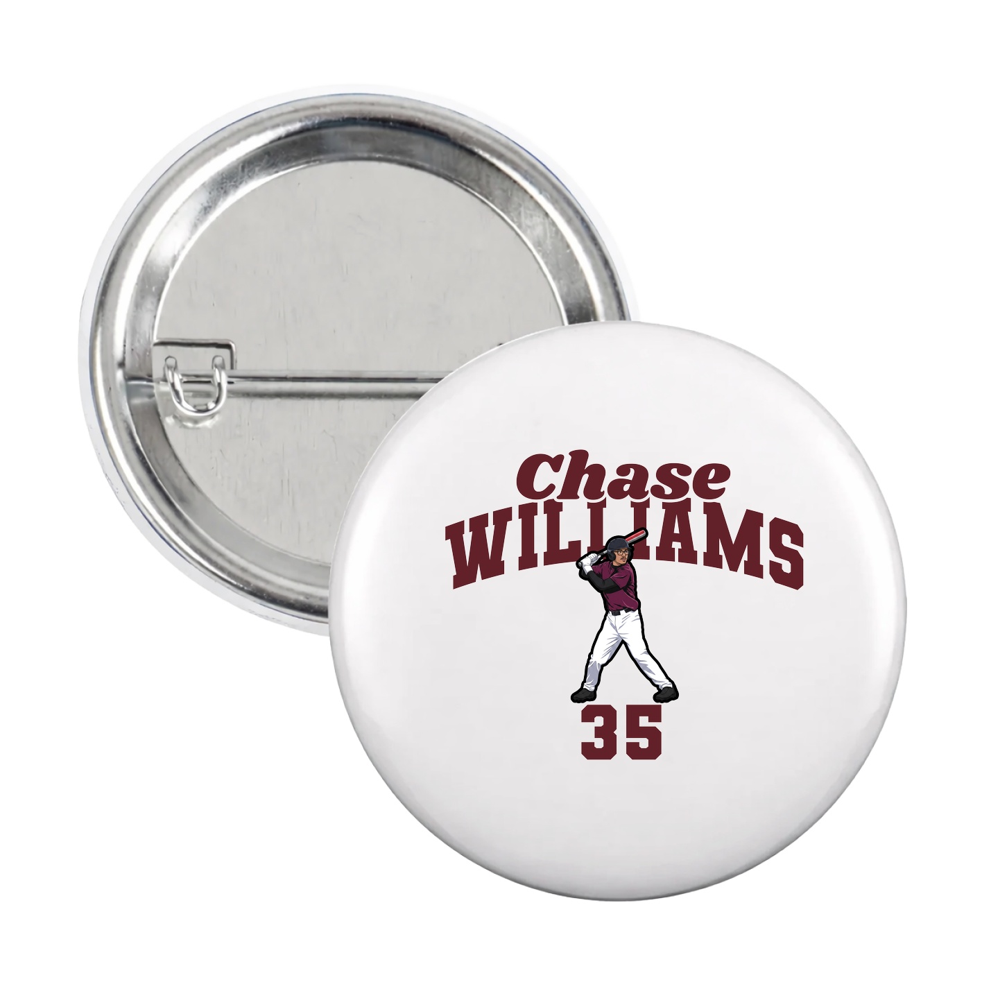 Game Day Button — Signature Arch in White