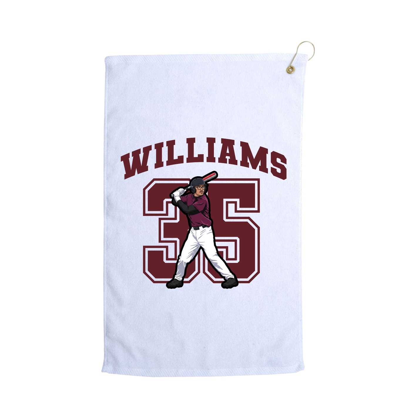 Golf Towel — Number in White