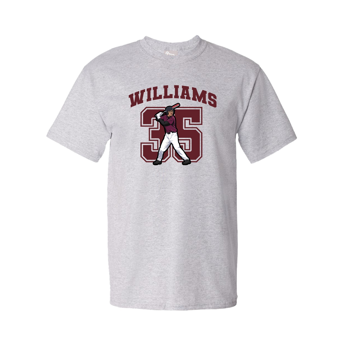 Youth Tee — Number in Grey