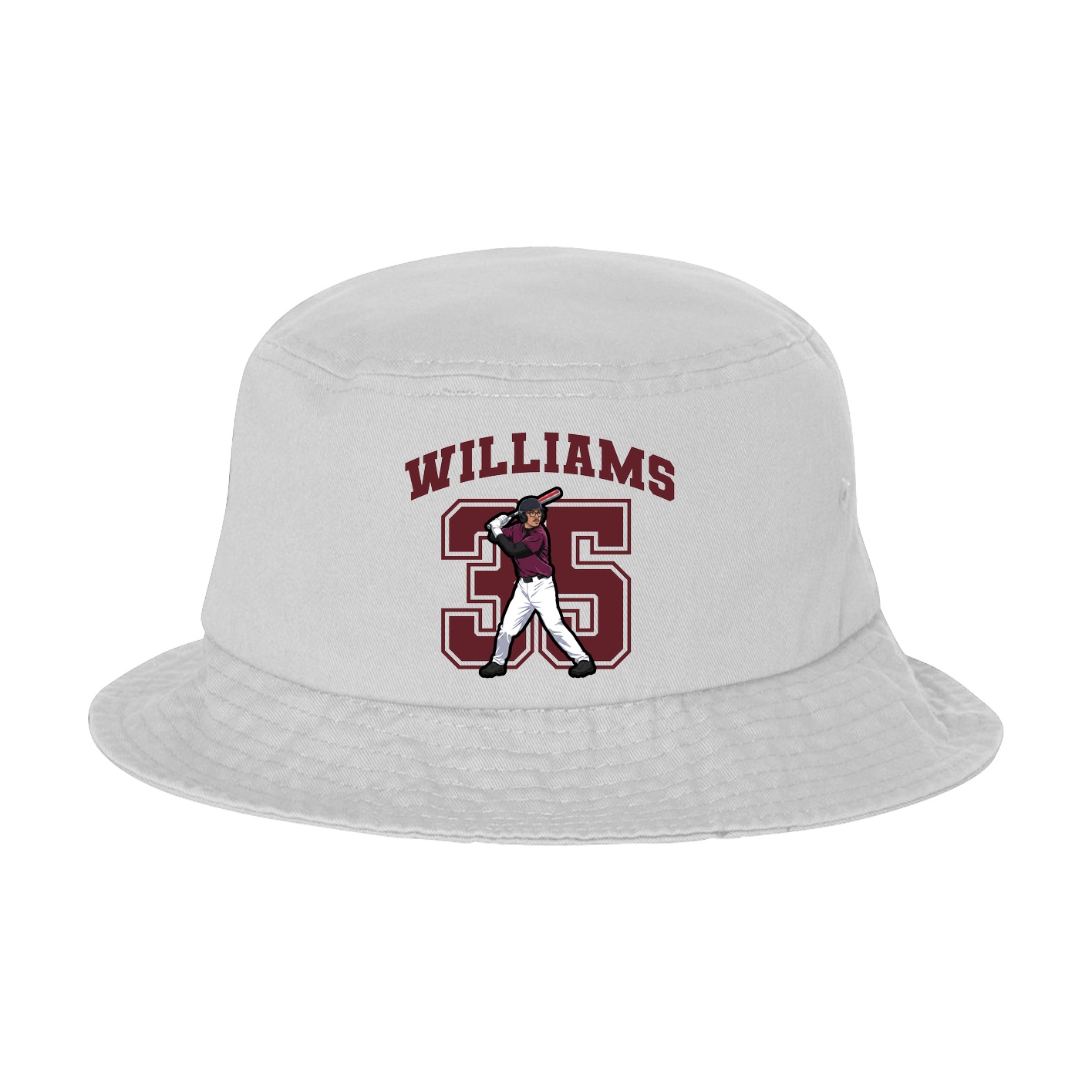 Bucket Cap — Number in White