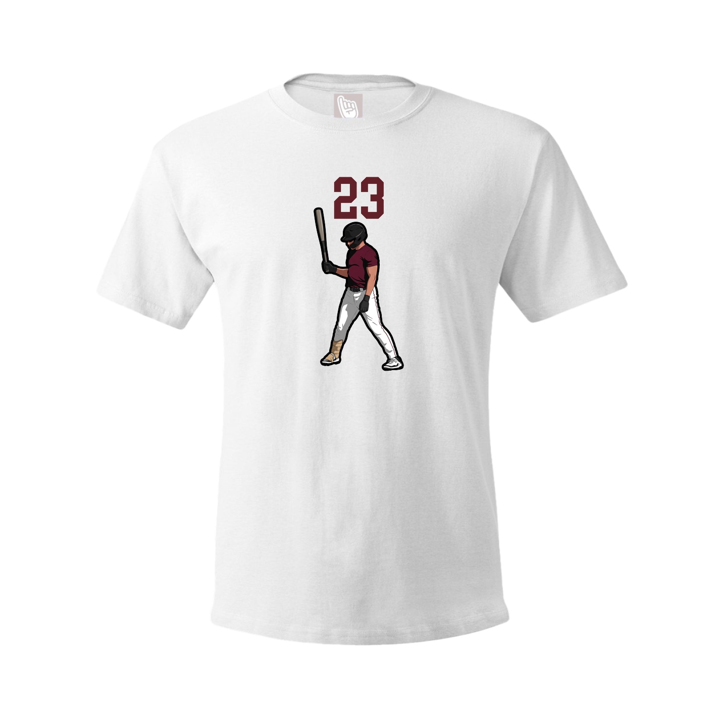 Youth Tee — Number Top in White