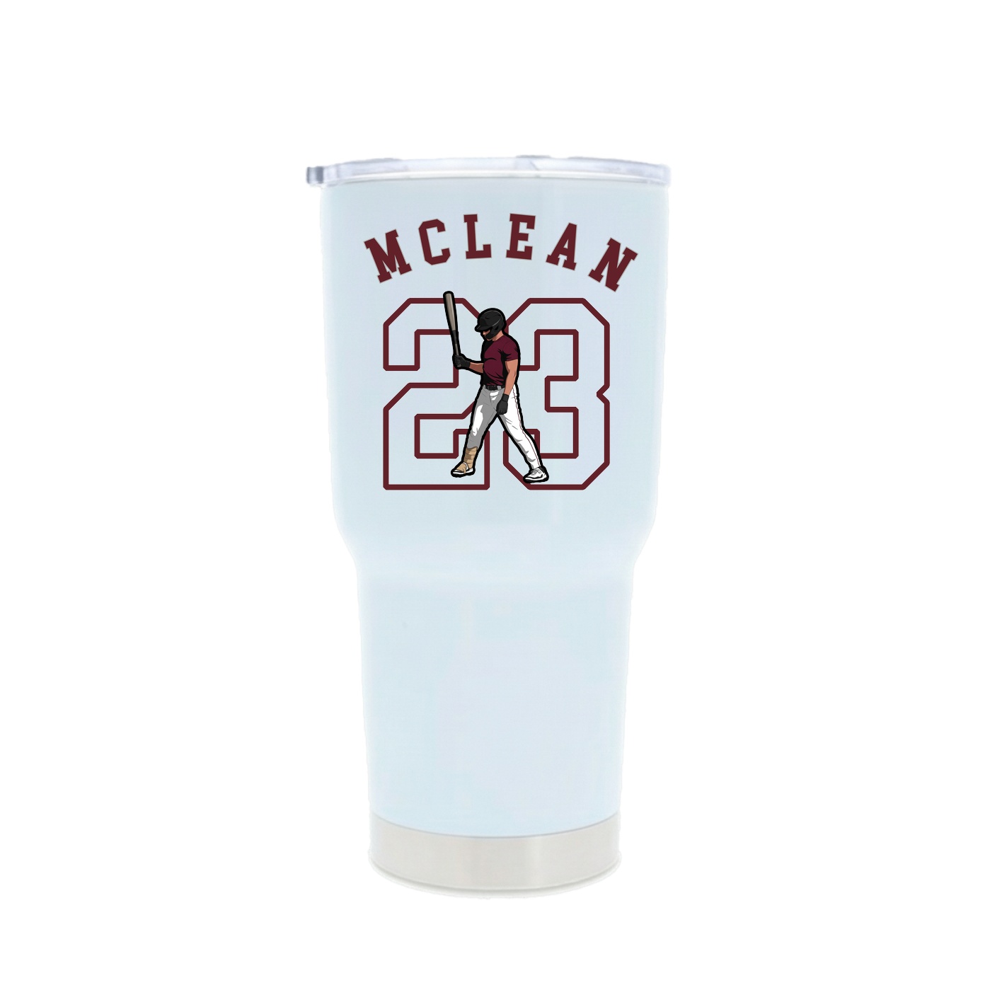 30oz Stainless Steel Tumbler — Shirsey Arch in White