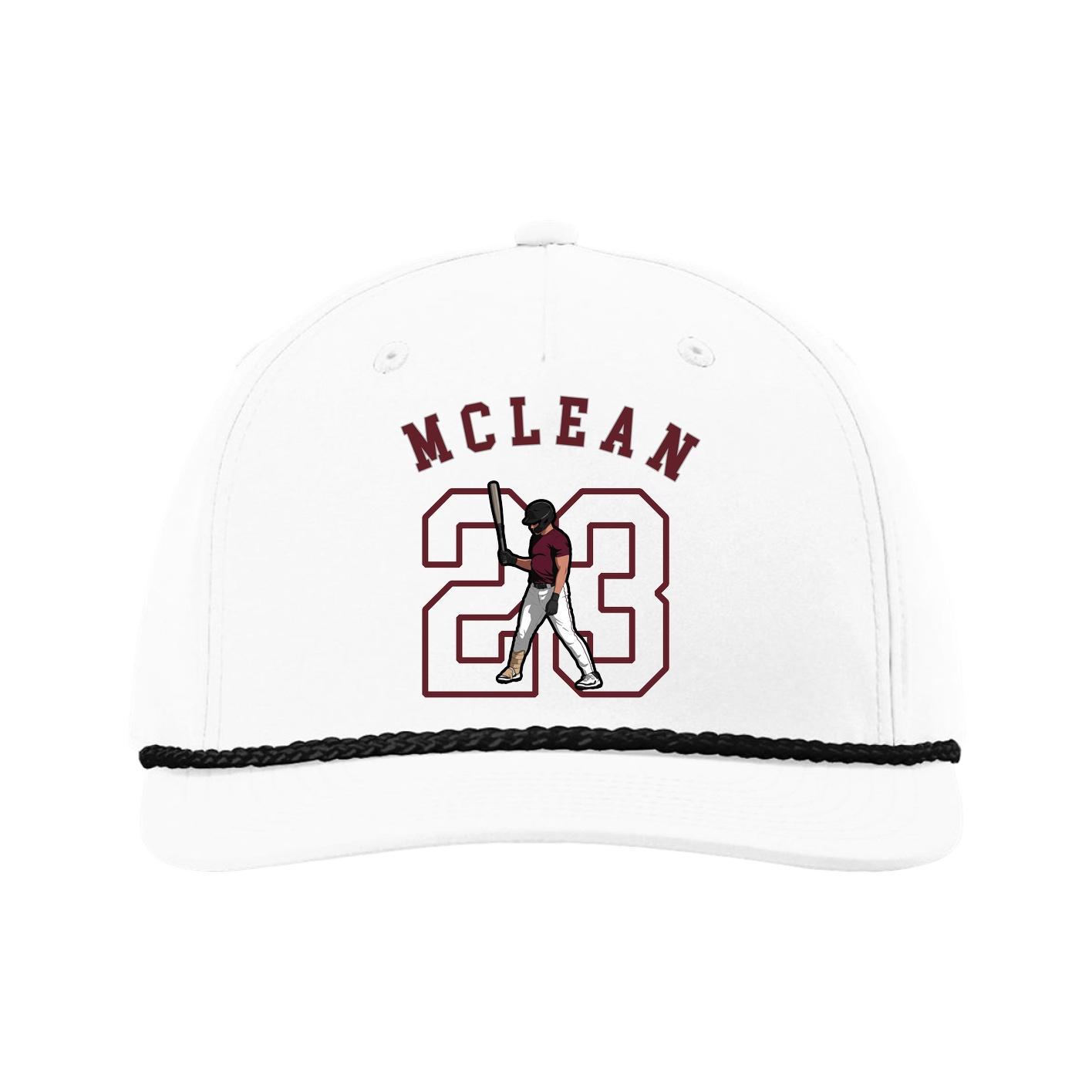 Five-Panel Classic Rope Cap — Shirsey Arch in White