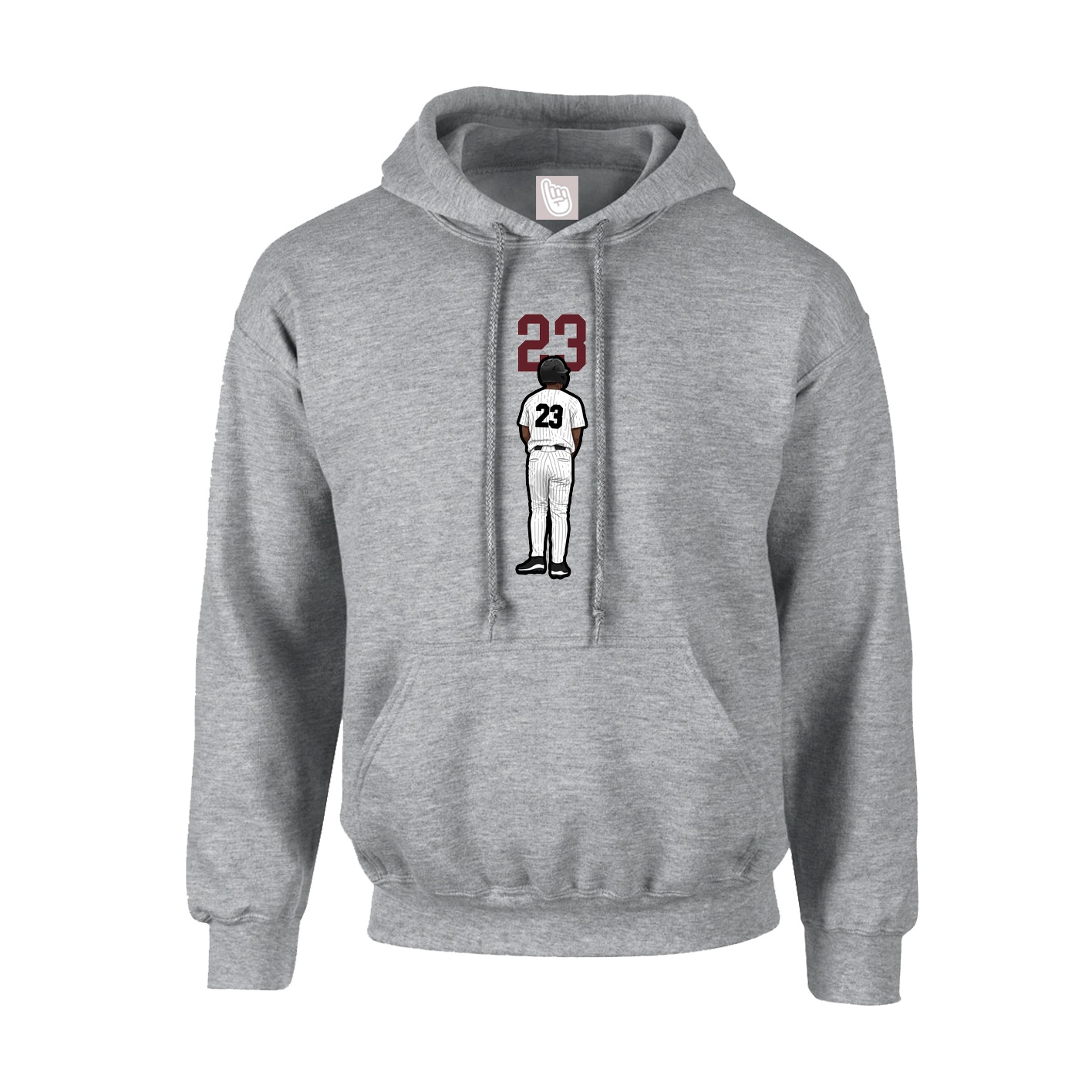 Hoodie — Number Top in Grey