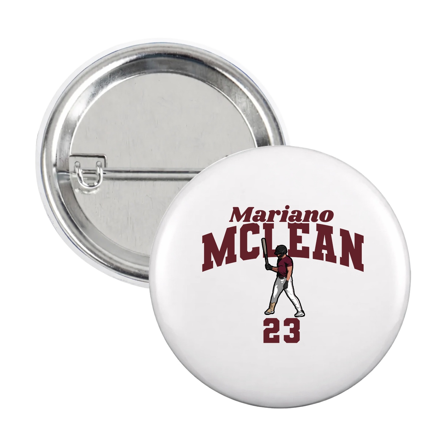 Game Day Button — Signature Arch in White