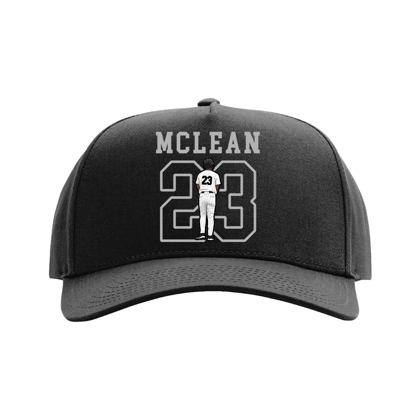 Full Fabric Five-Panel Champ Cap — Shirsey in Black