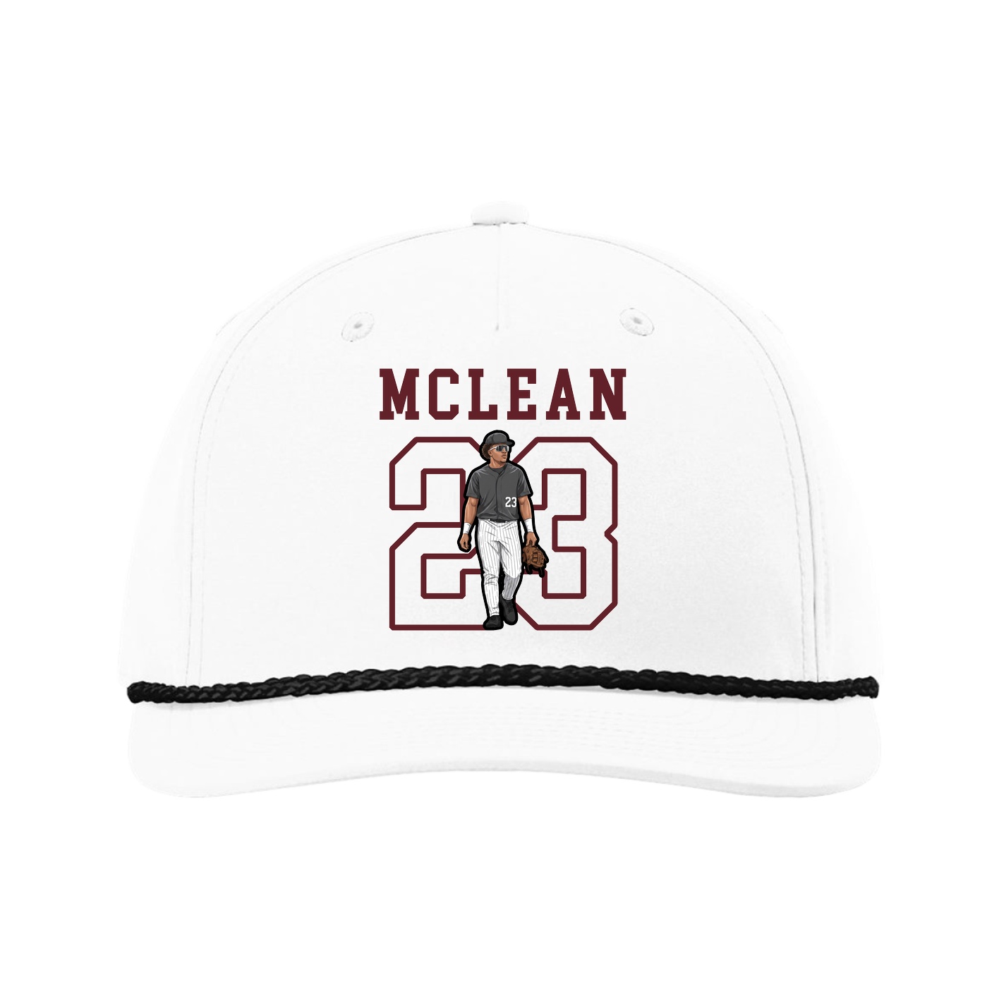 Five-Panel Classic Rope Cap — Shirsey in White