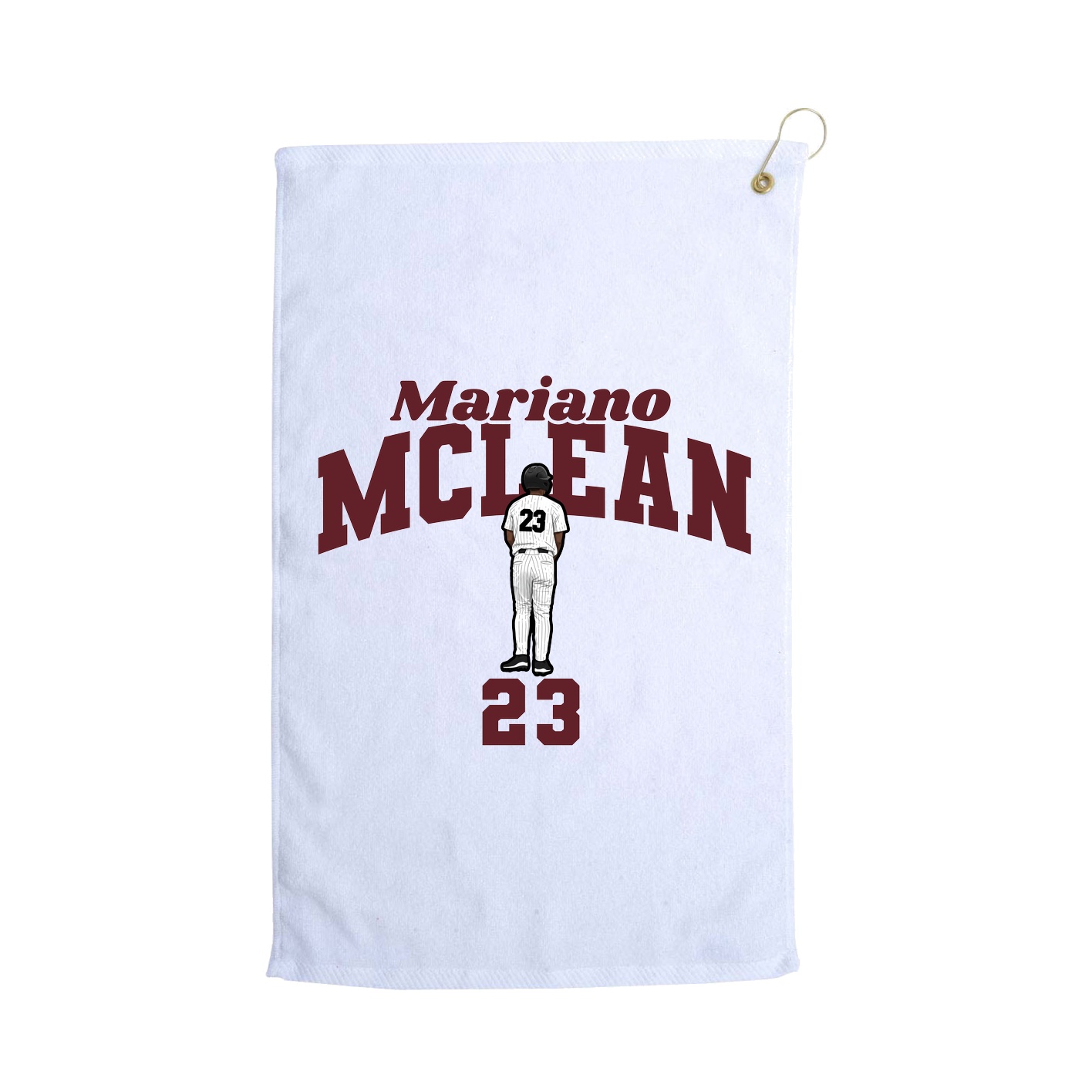 Golf Towel — Signature Arch in White