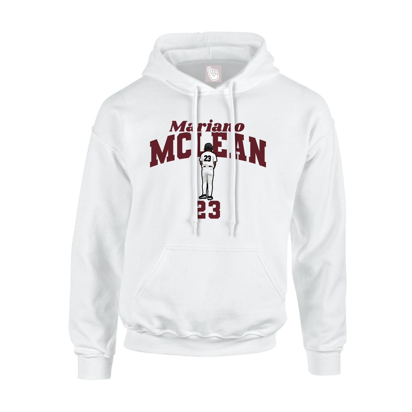 Hoodie — Signature Arch in White