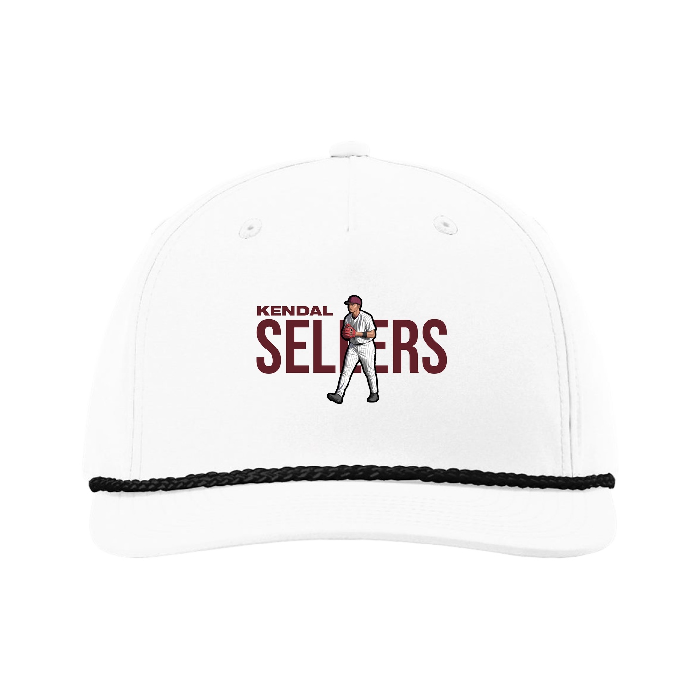 Five-Panel Classic Rope Cap — Player Name in White