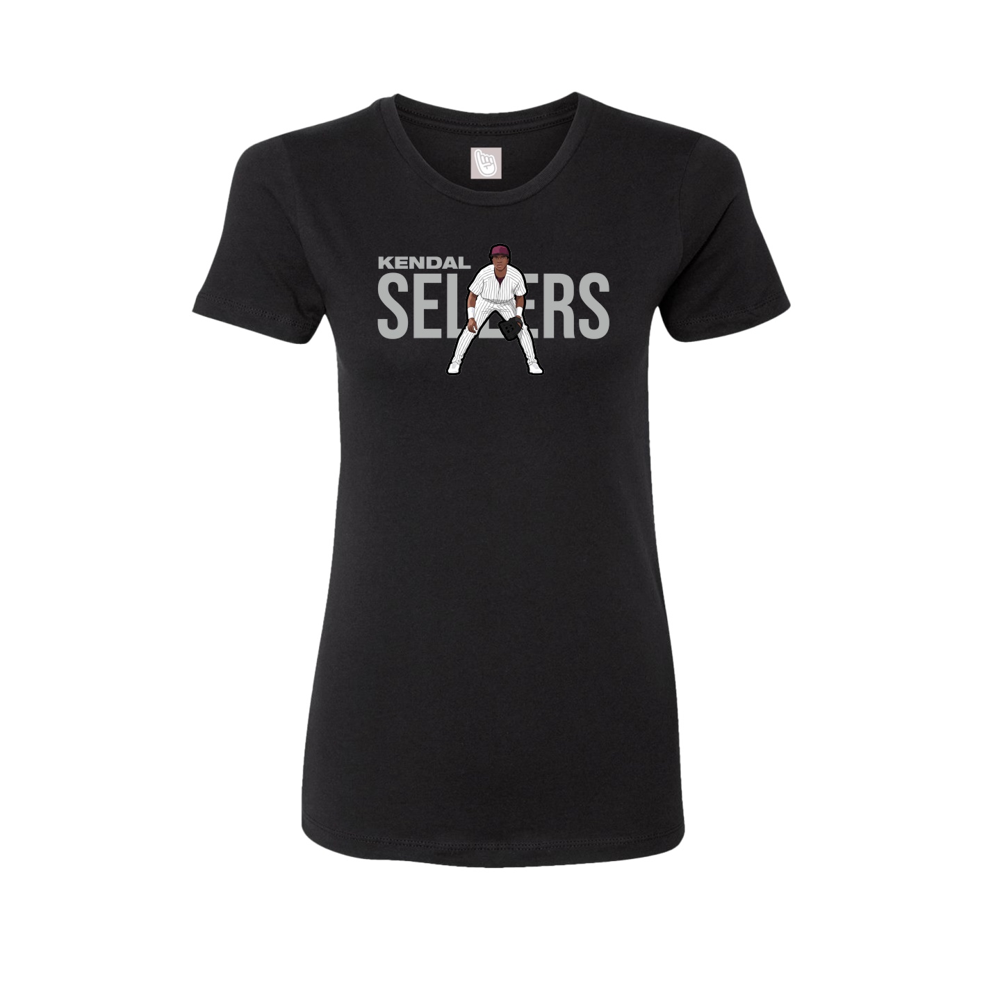 Fitted Women's Tee — Player Name in Black