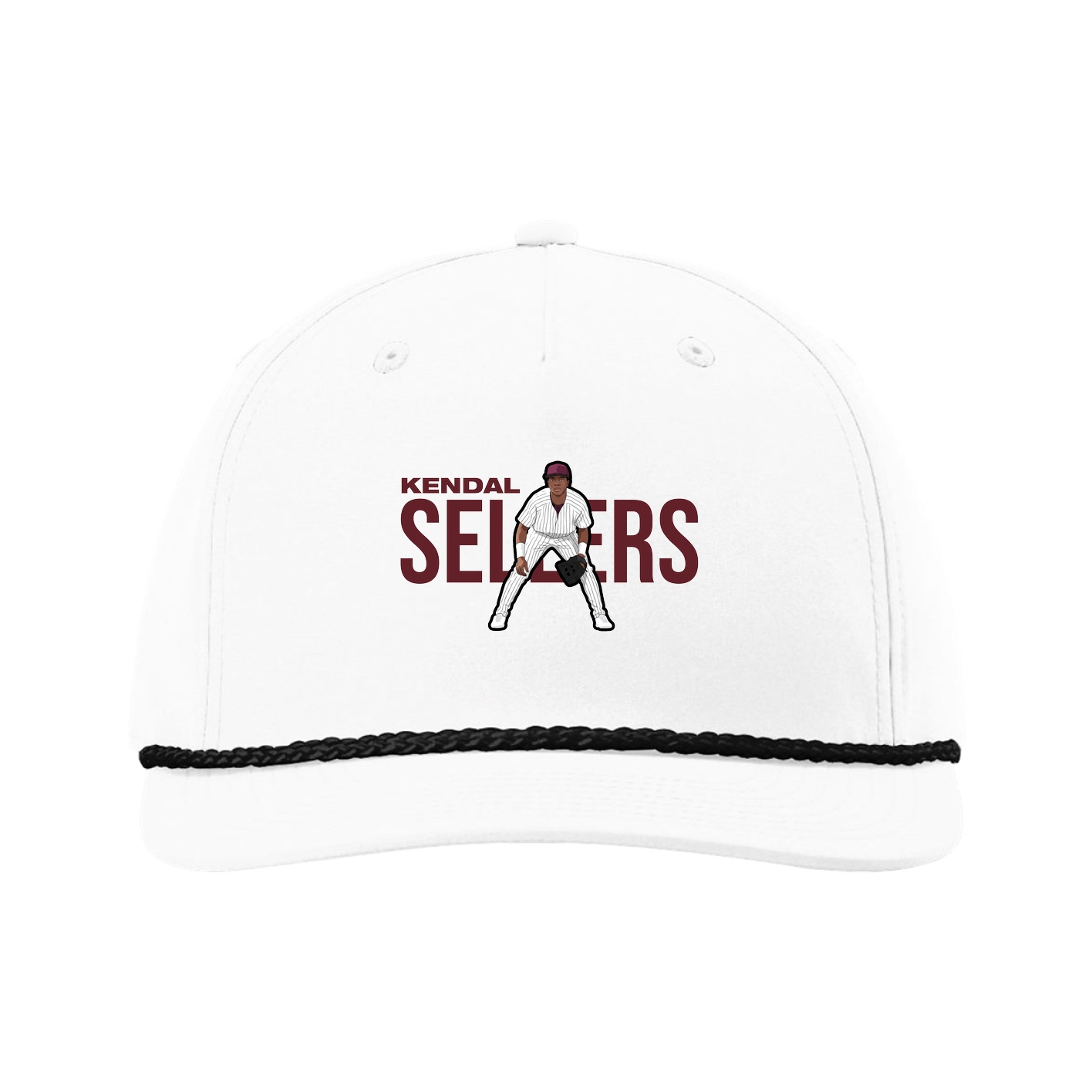 Five-Panel Classic Rope Cap — Player Name in White