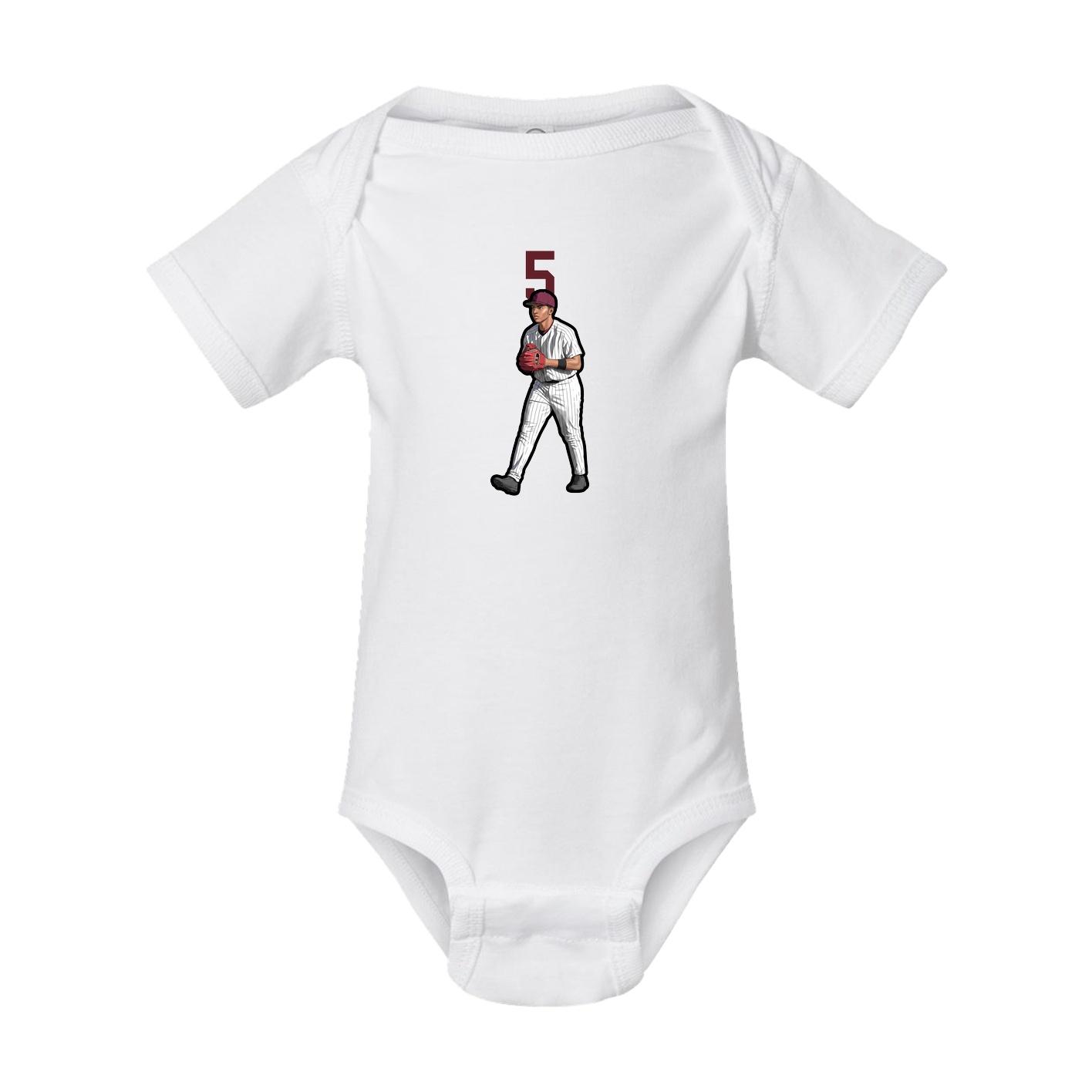 Baby Onesie — Number Top in White