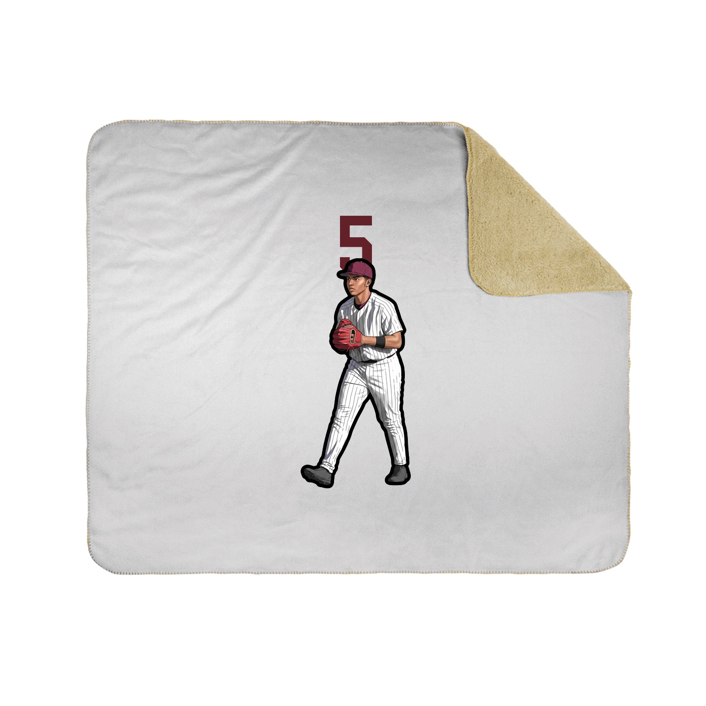 Throw Blanket — Number Top in White