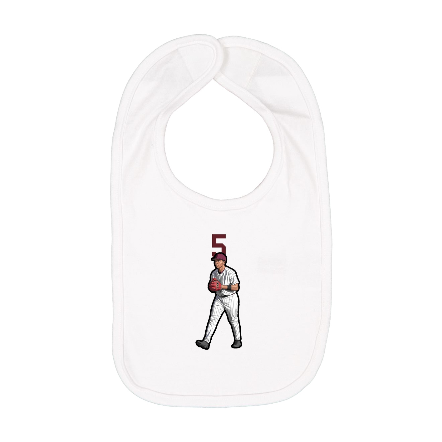 Infant Bib — Number Top in White