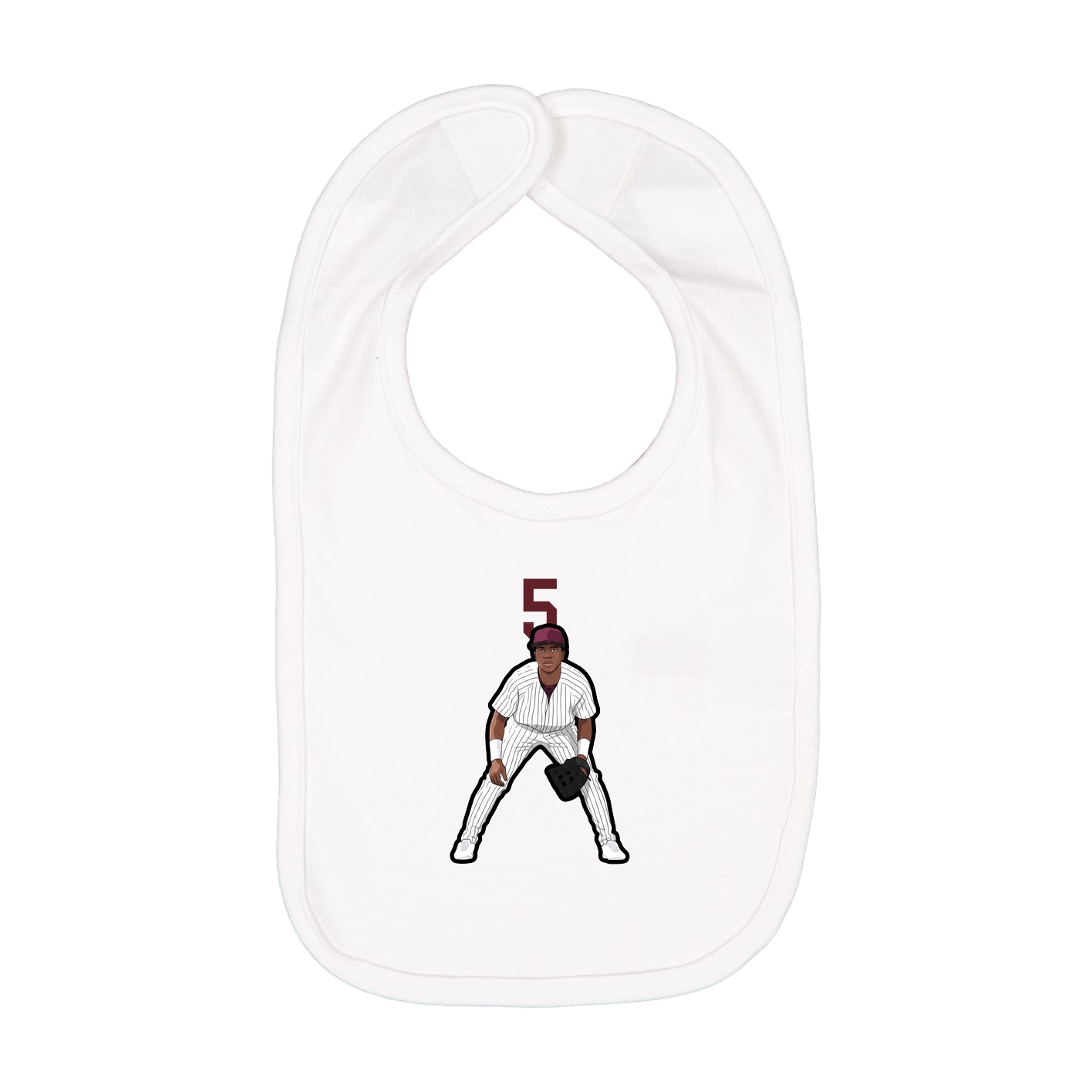 Infant Bib — Number Top in White