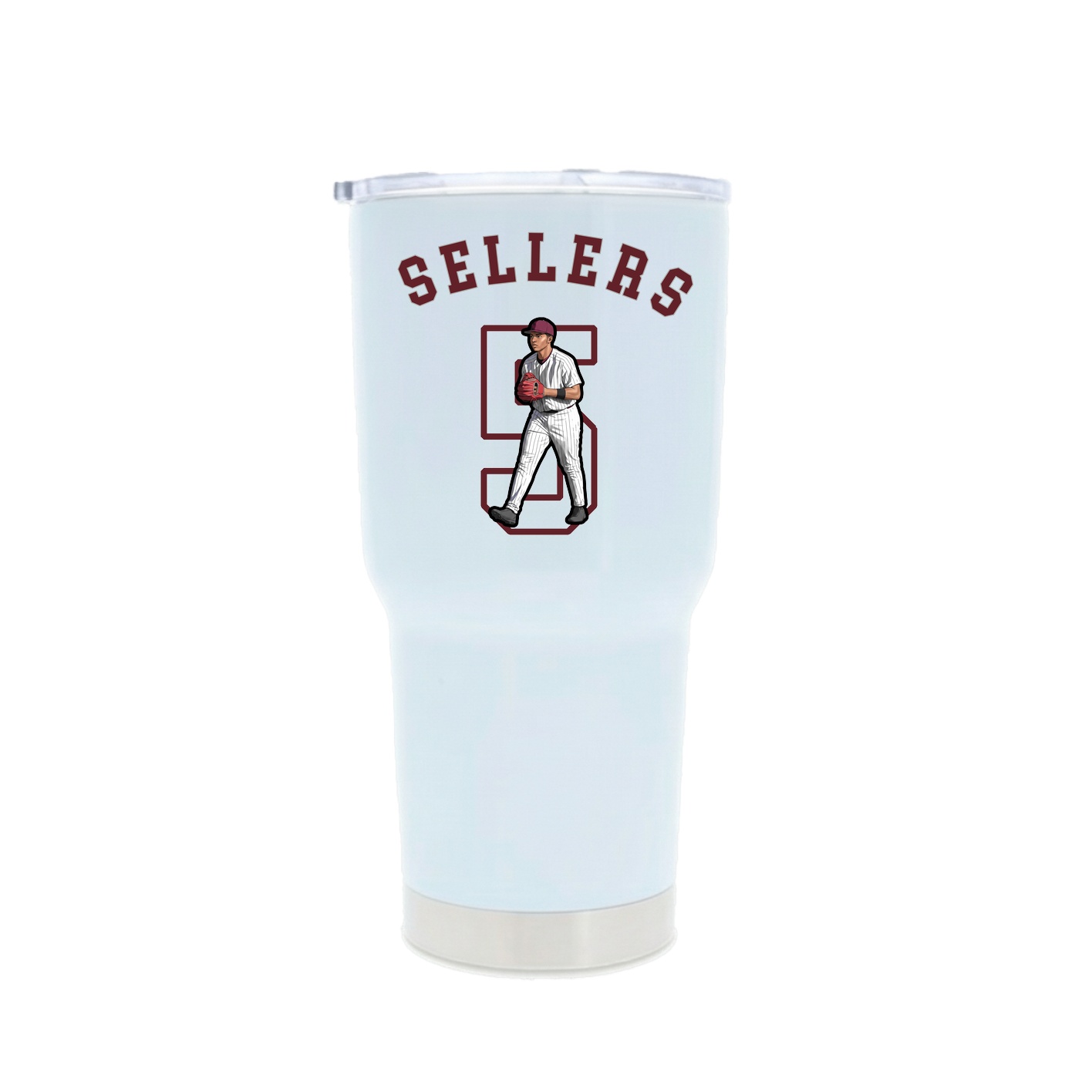 30oz Stainless Steel Tumbler — Shirsey Arch in White