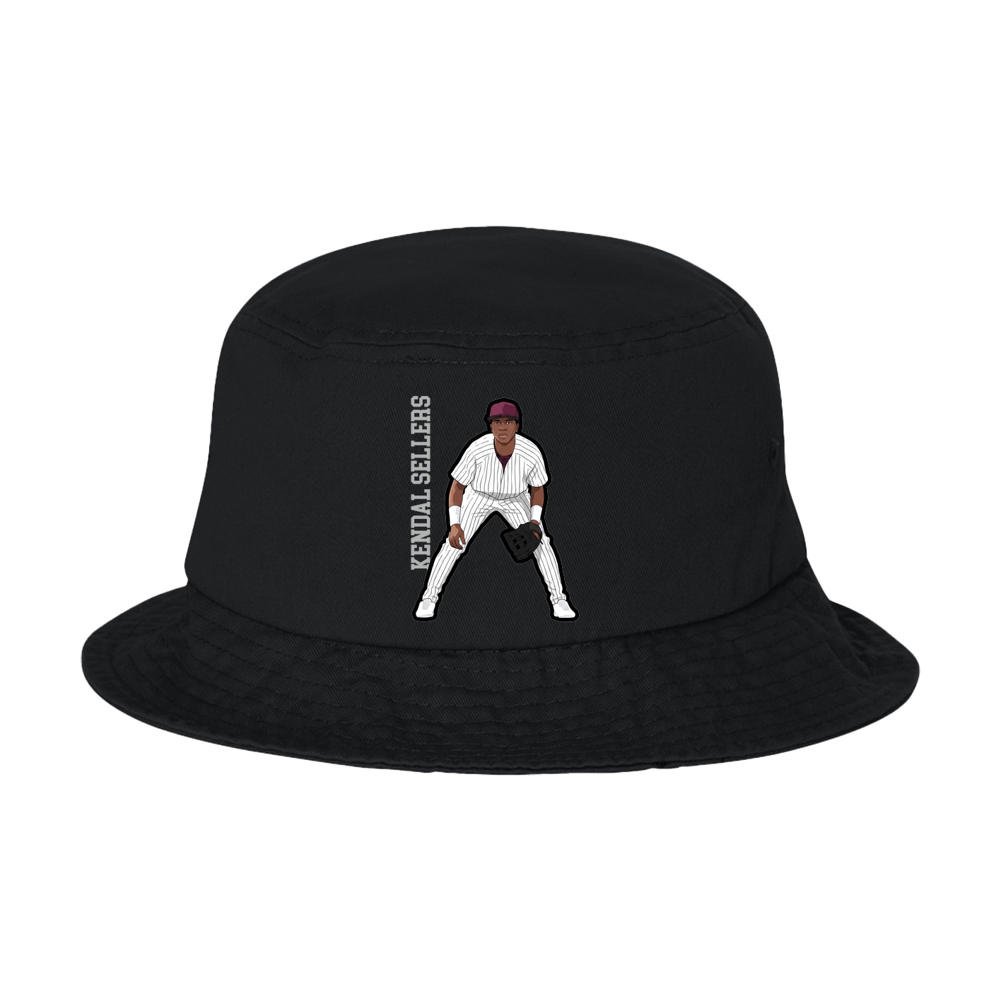 Bucket Cap — Name Vertical in Black