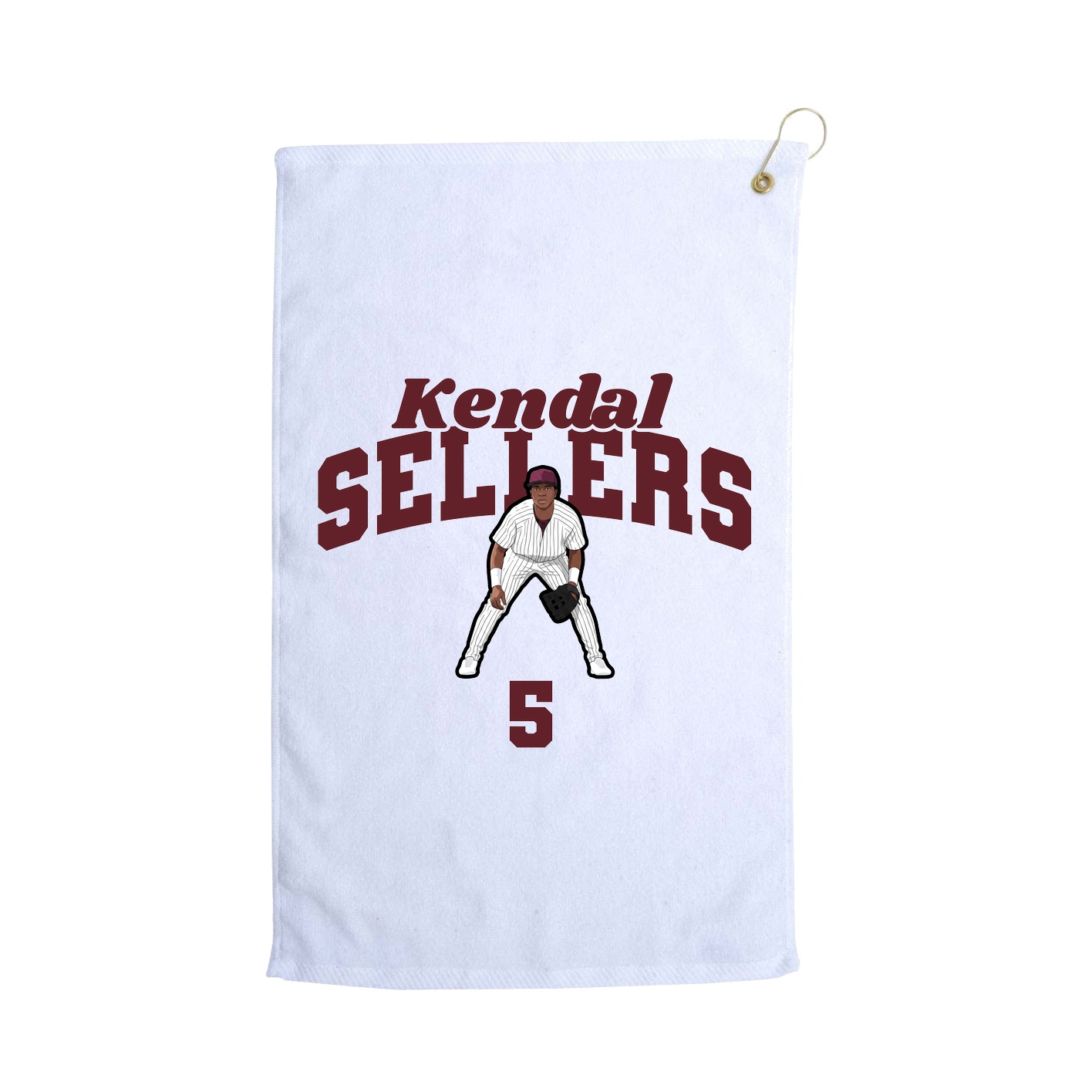 Golf Towel — Signature Arch in White