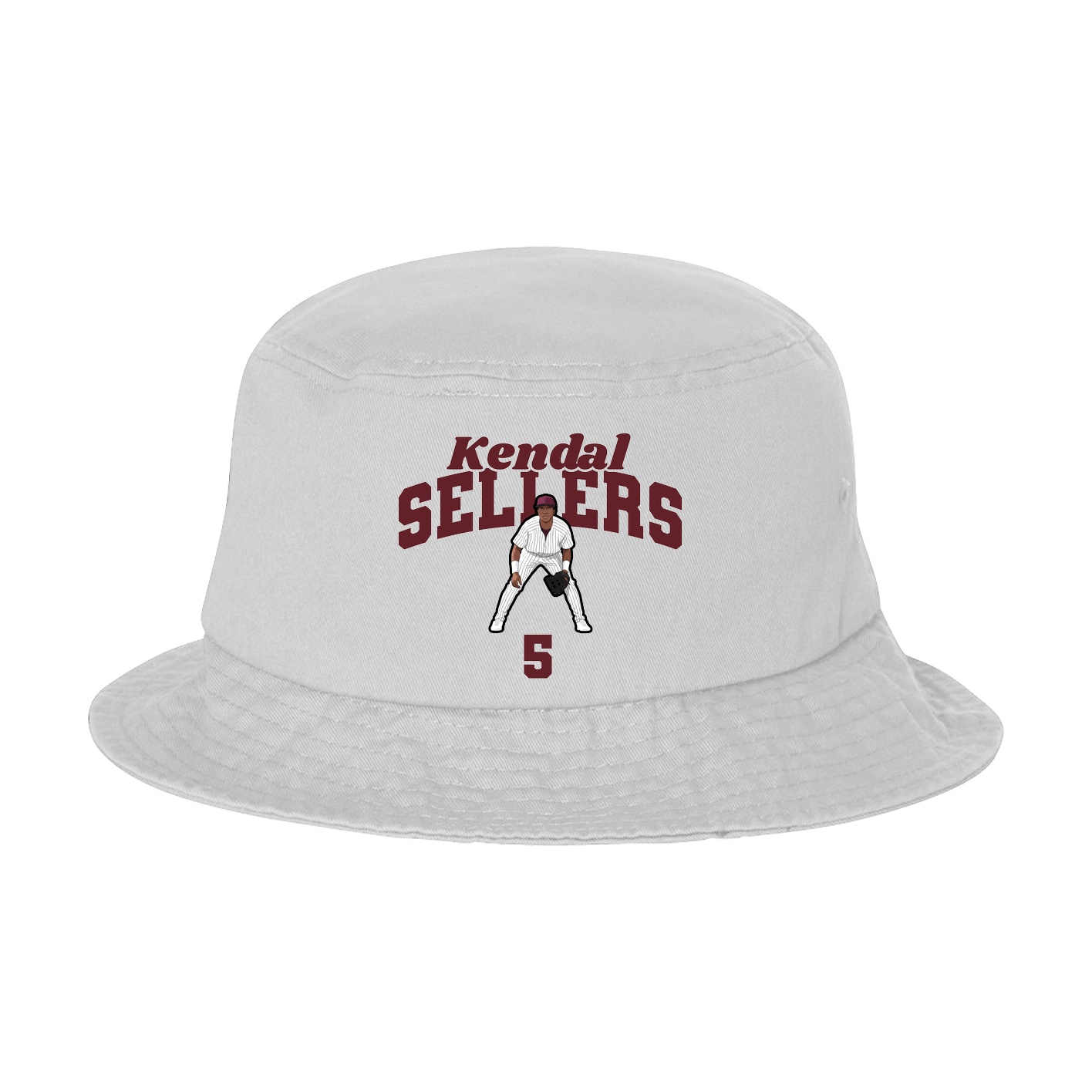 Bucket Cap — Signature Arch in White