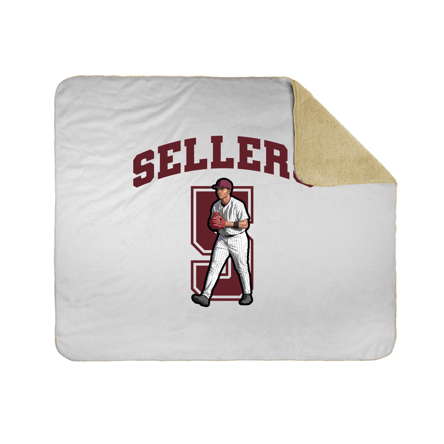 Throw Blanket — Number in White