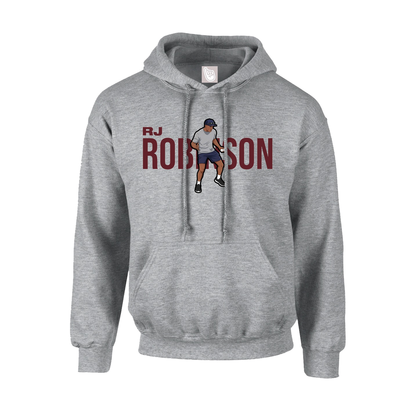 Hoodie — Player Name in Grey