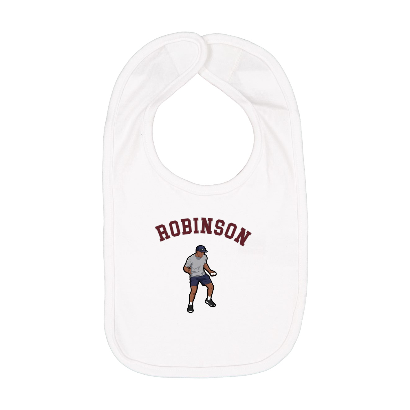 Infant Bib — Shirsey Arch in White