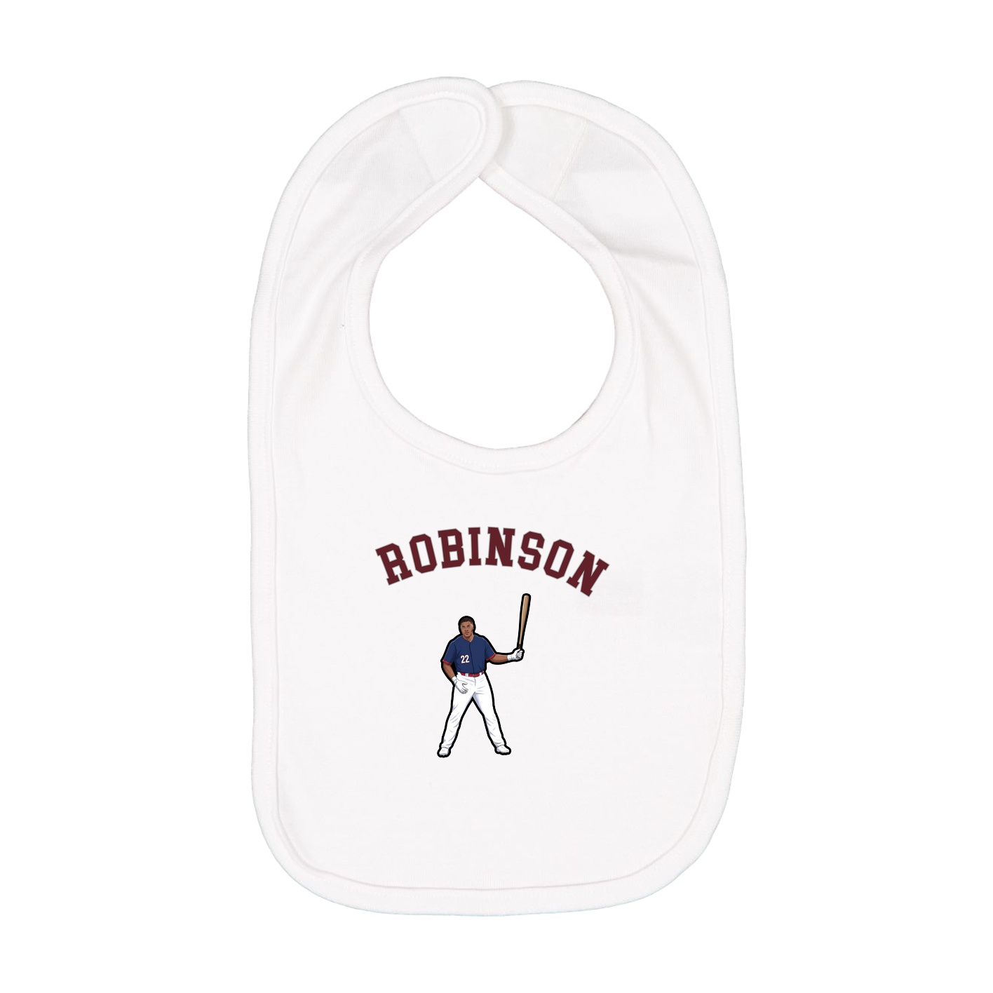 Infant Bib — Shirsey Arch in White