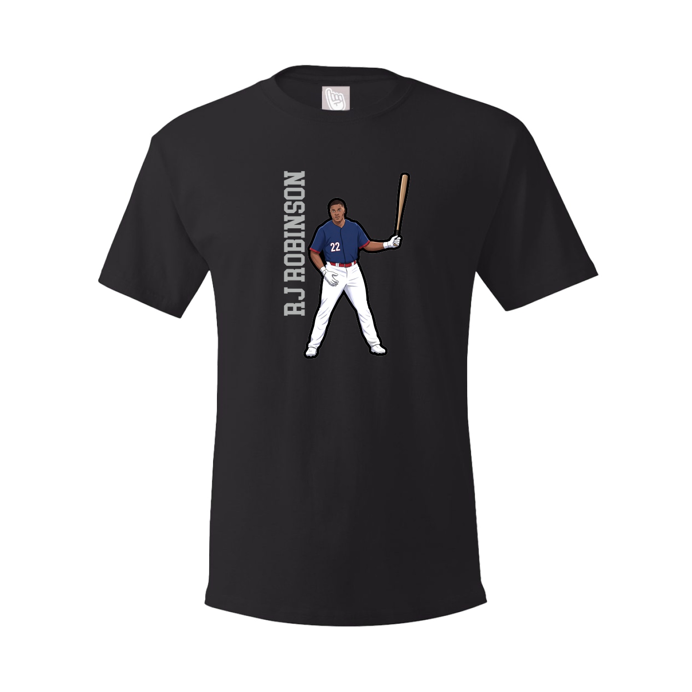 Youth Tee — Name Vertical in Black