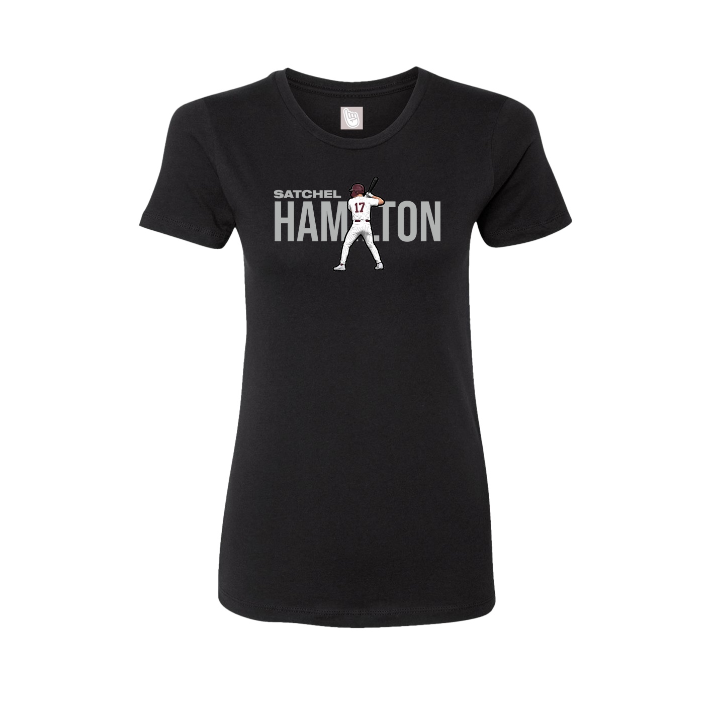 Fitted Women's Tee — Player Name in Black