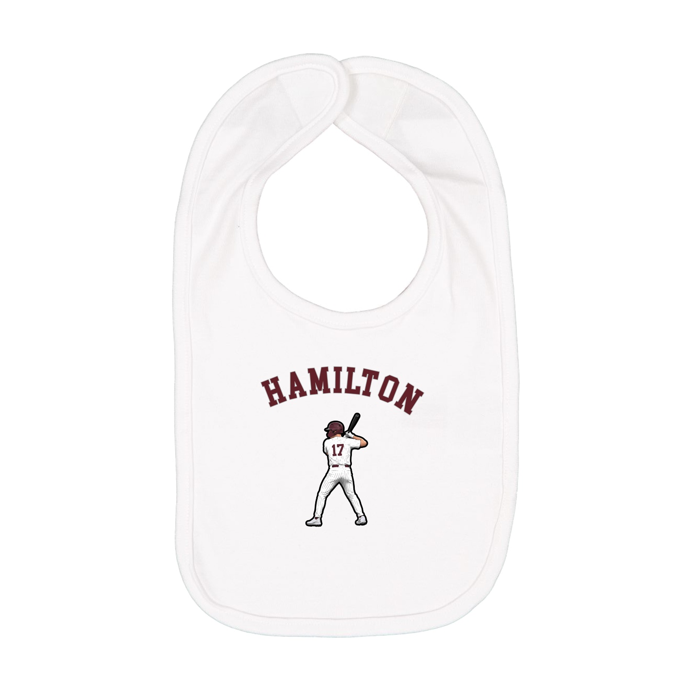 Infant Bib — Shirsey Arch in White