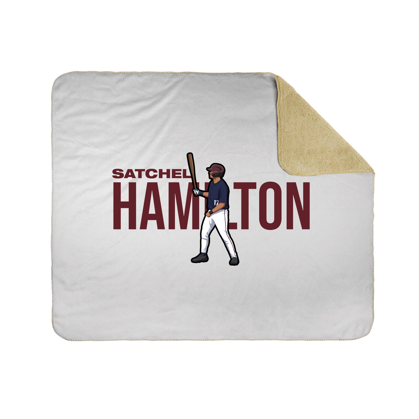 Throw Blanket — Player Name in White