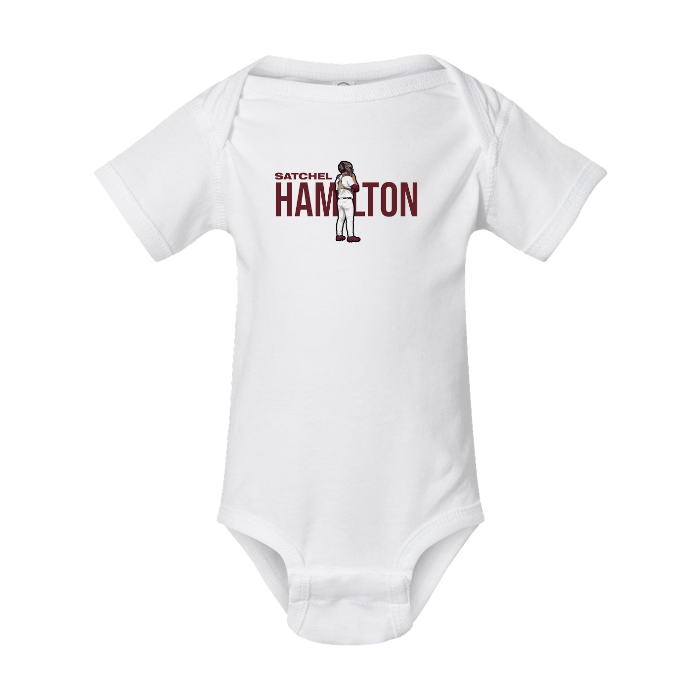 Baby Onesie — Player Name in White