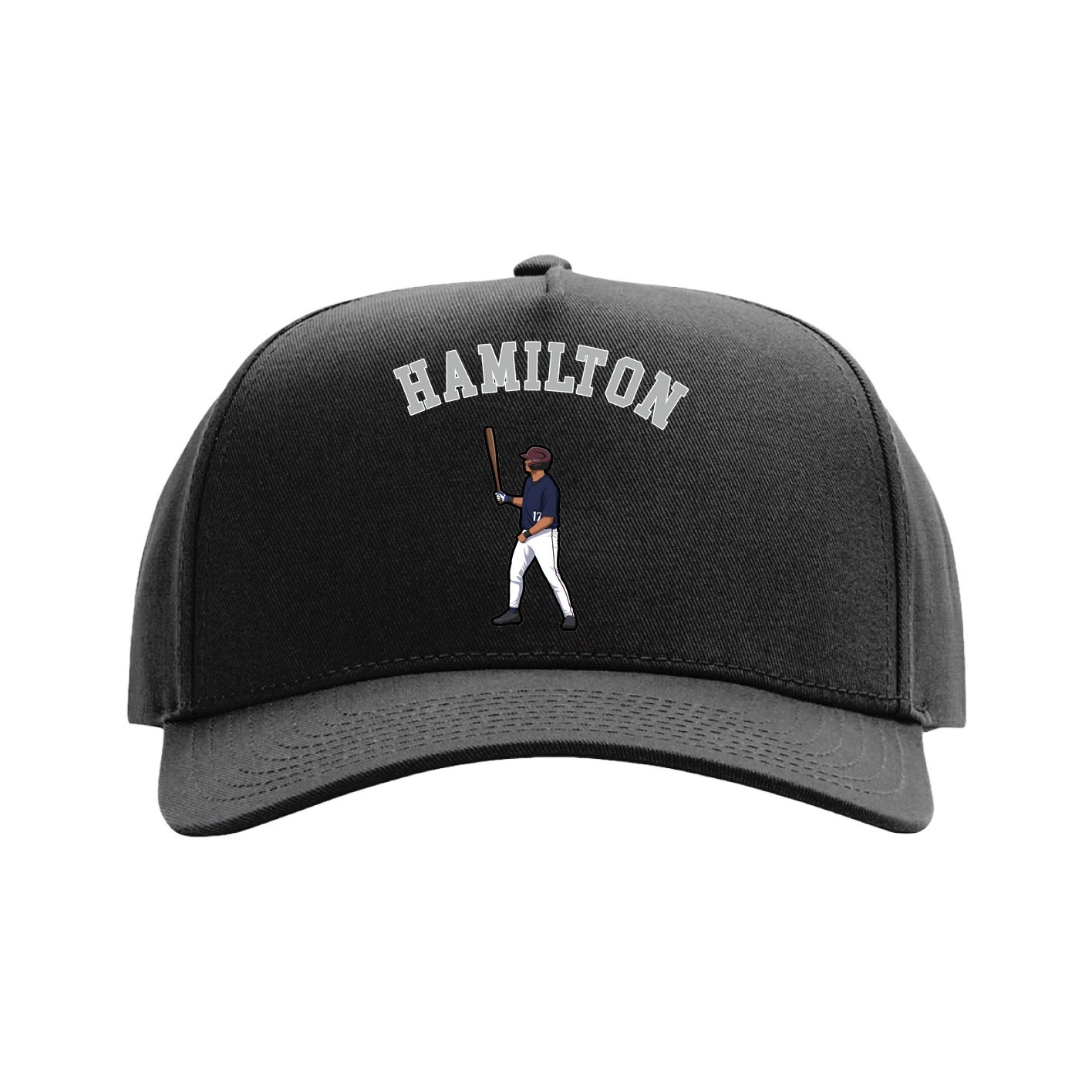 Full Fabric Five-Panel Champ Cap — Shirsey Arch in Black