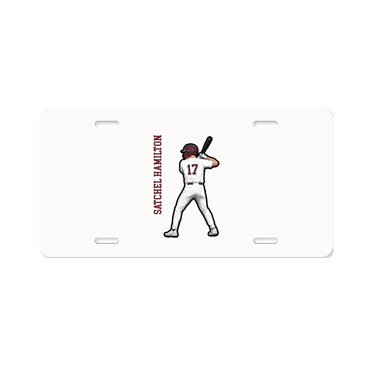 License Plate — Name Vertical in Classic