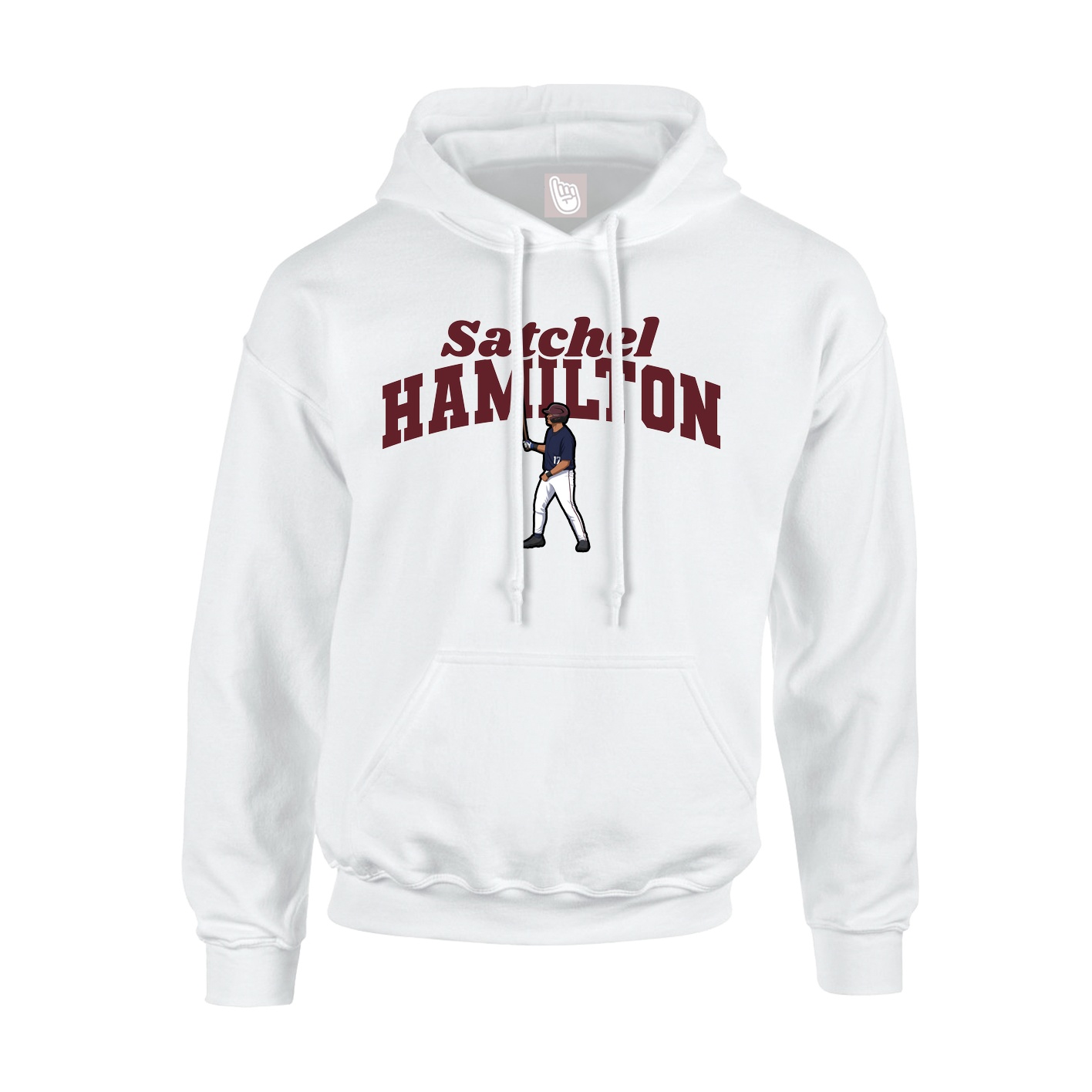 Youth Hoodie — Signature Arch in White