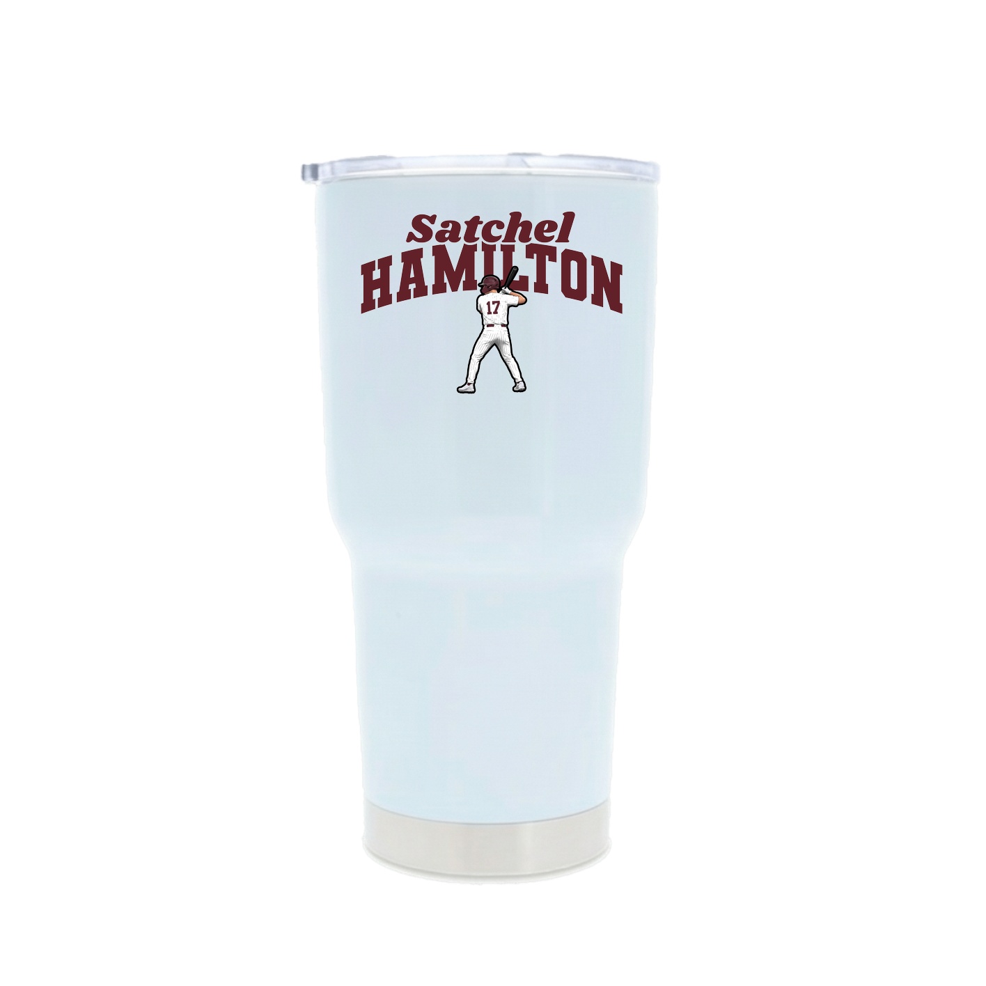 30oz Stainless Steel Tumbler — Signature Arch in White