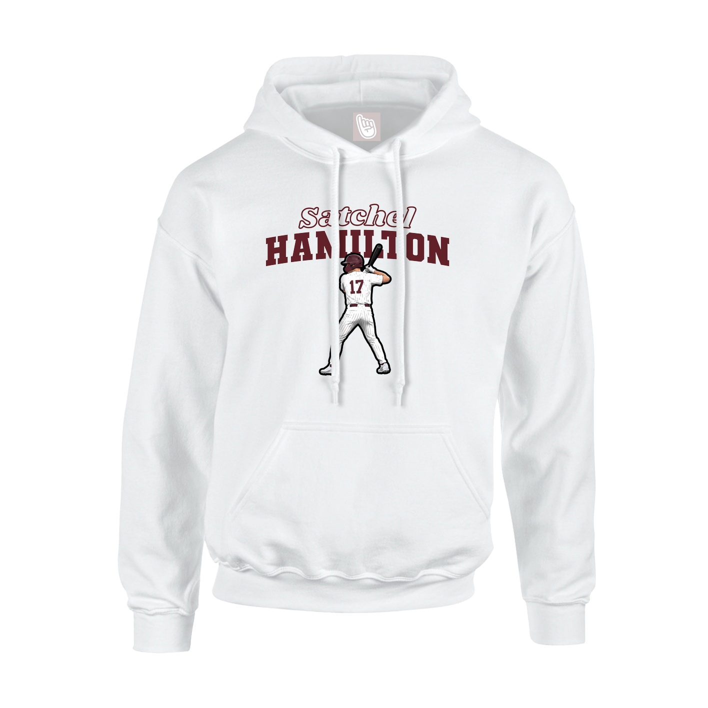 Hoodie — Name Arch in White
