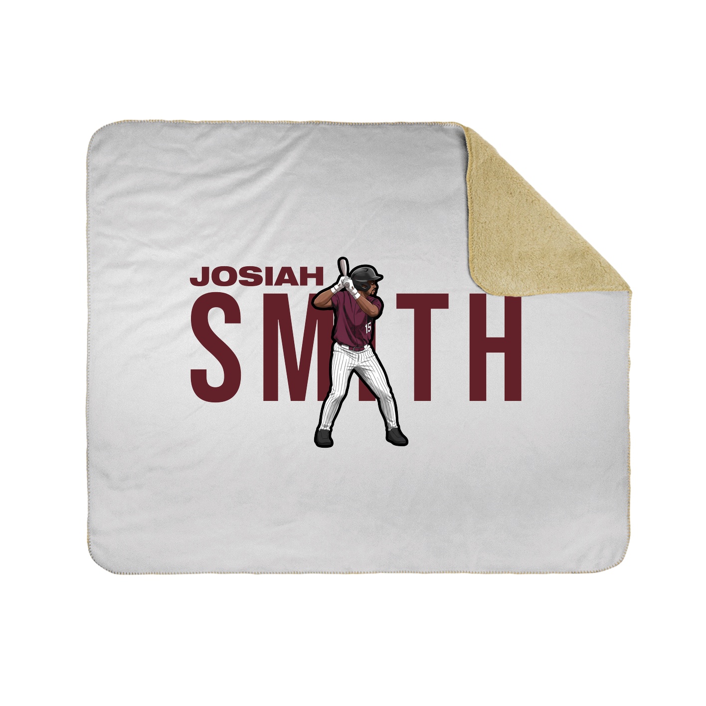 Throw Blanket — Player Name in White