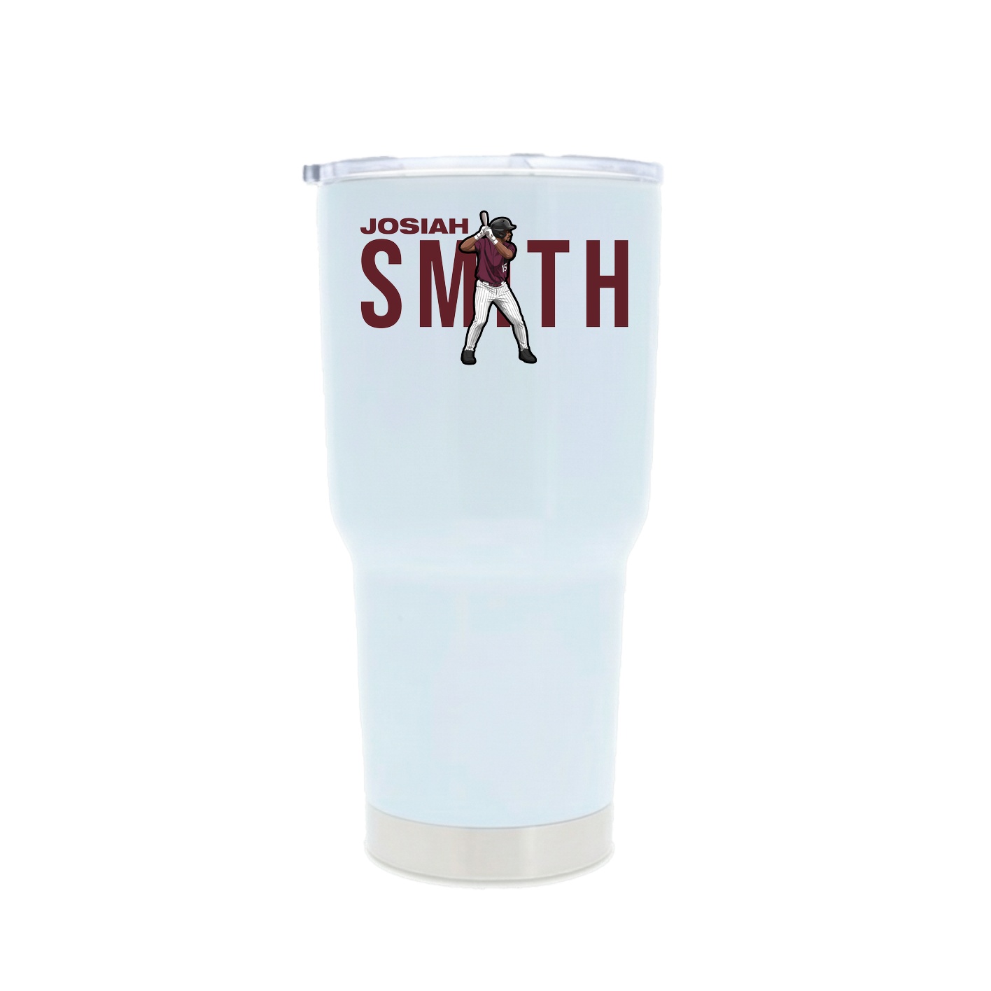30oz Stainless Steel Tumbler — Player Name in White