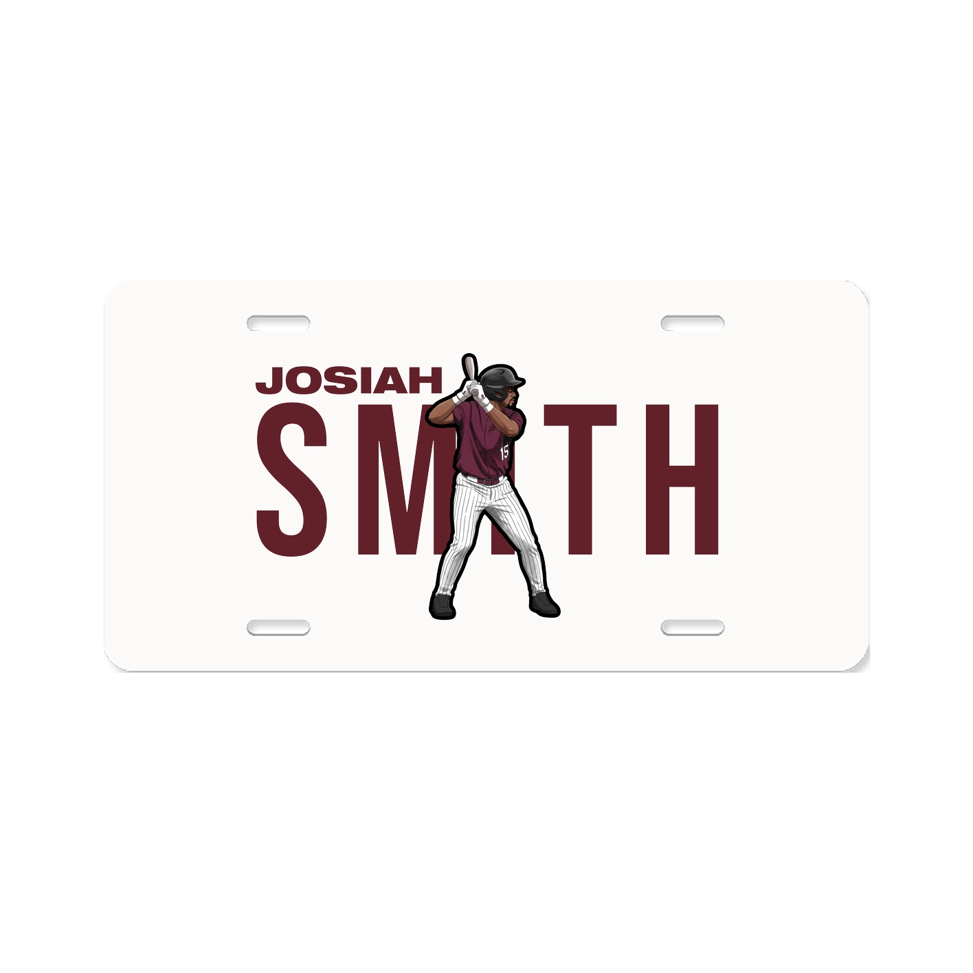 License Plate — Player Name in Classic