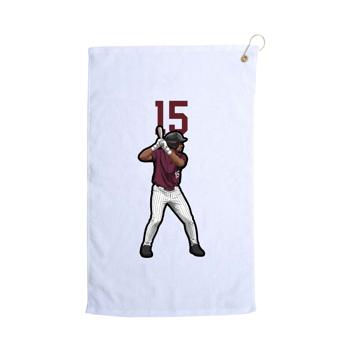 Golf Towel — Number Top in White