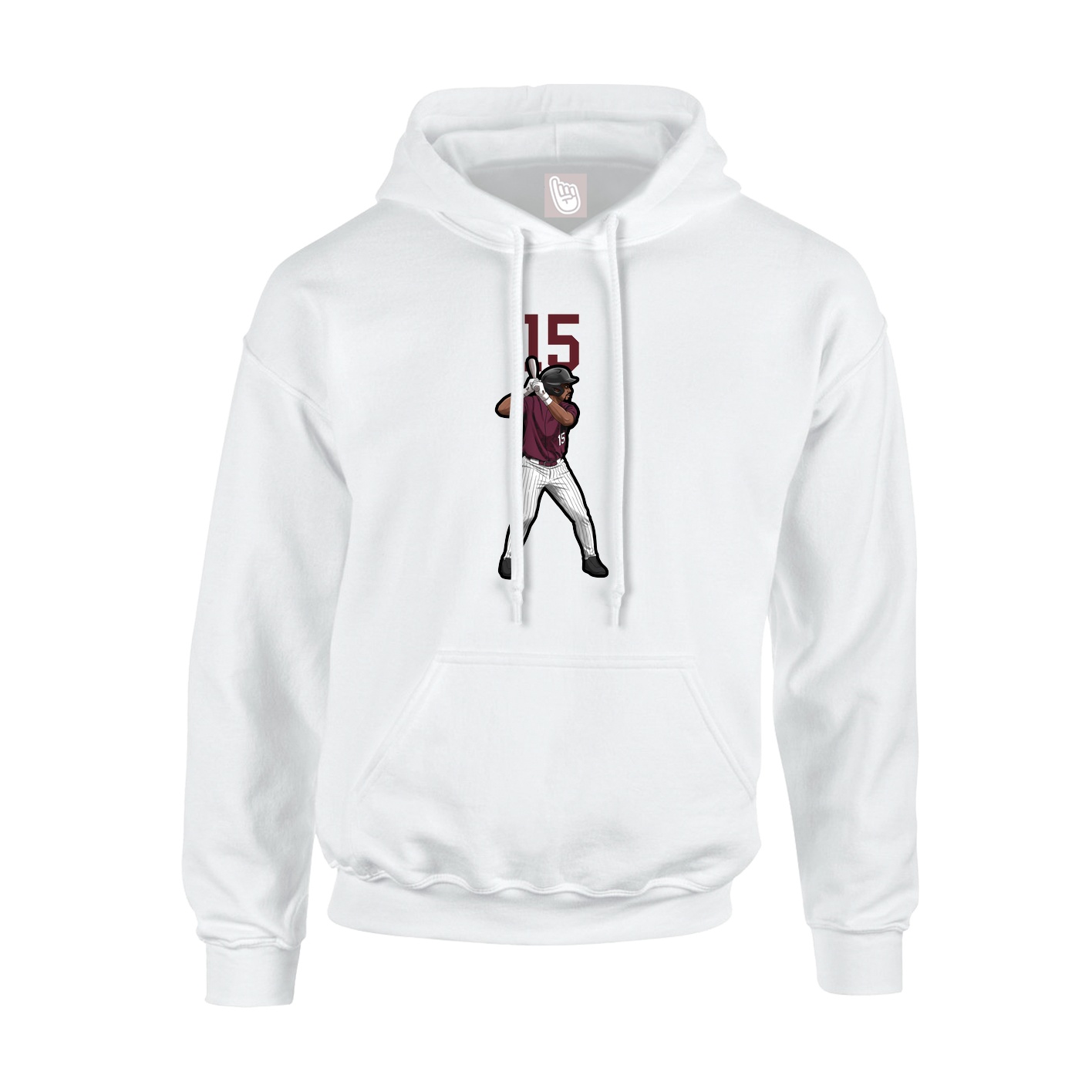 Hoodie — Number Top in White