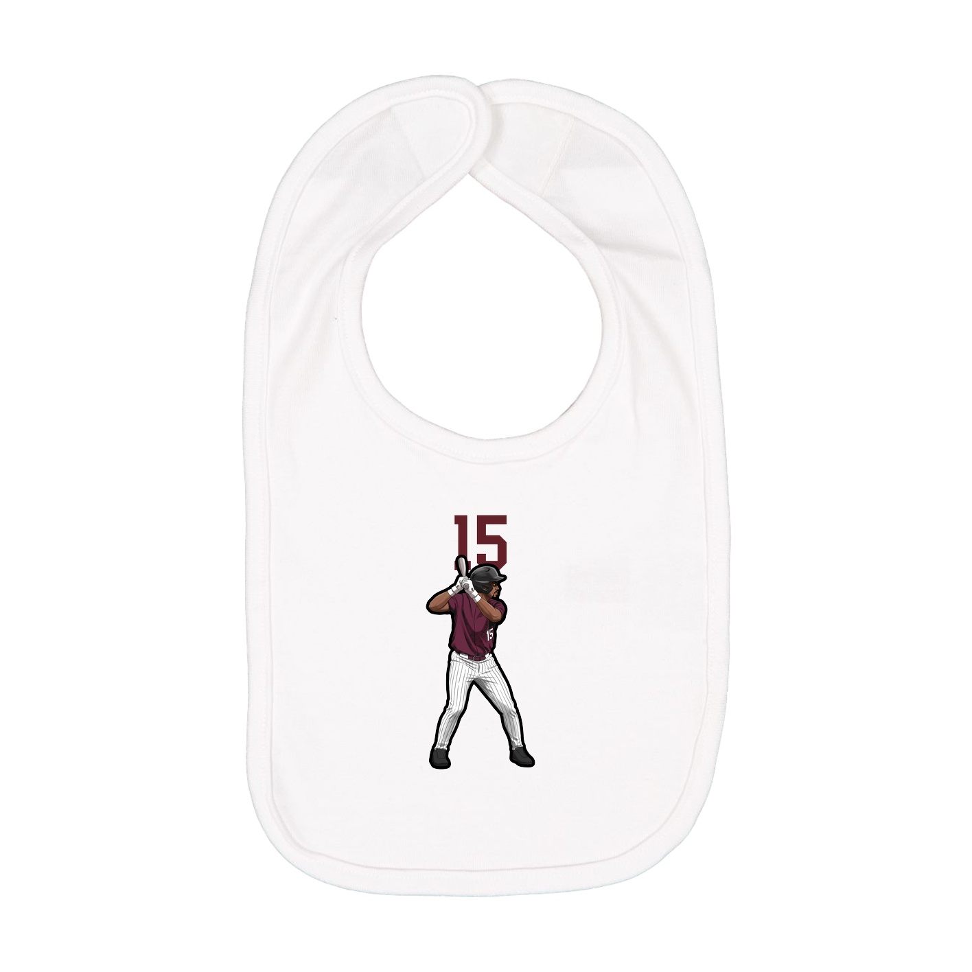 Infant Bib — Number Top in White