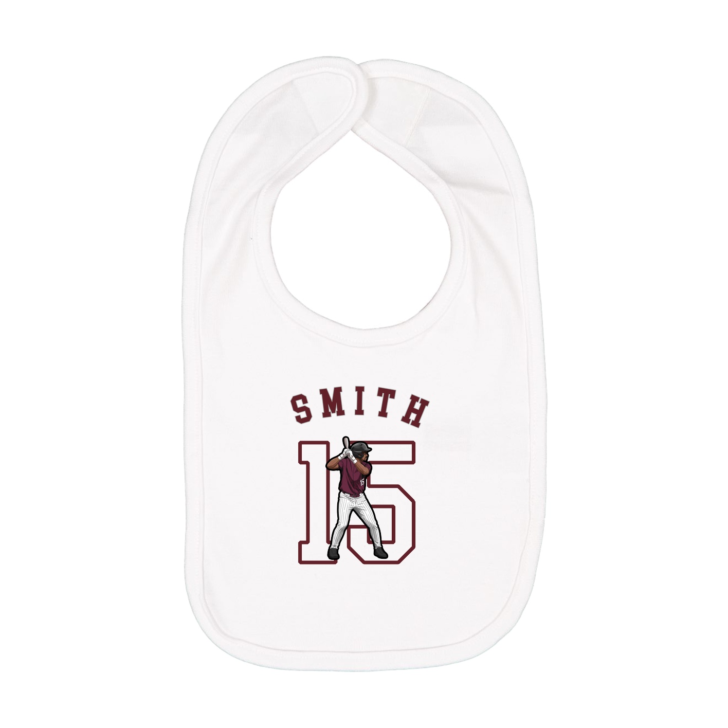 Infant Bib — Shirsey Arch in White