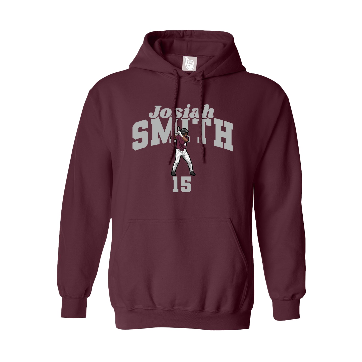 Hoodie — Signature Arch in Maroon