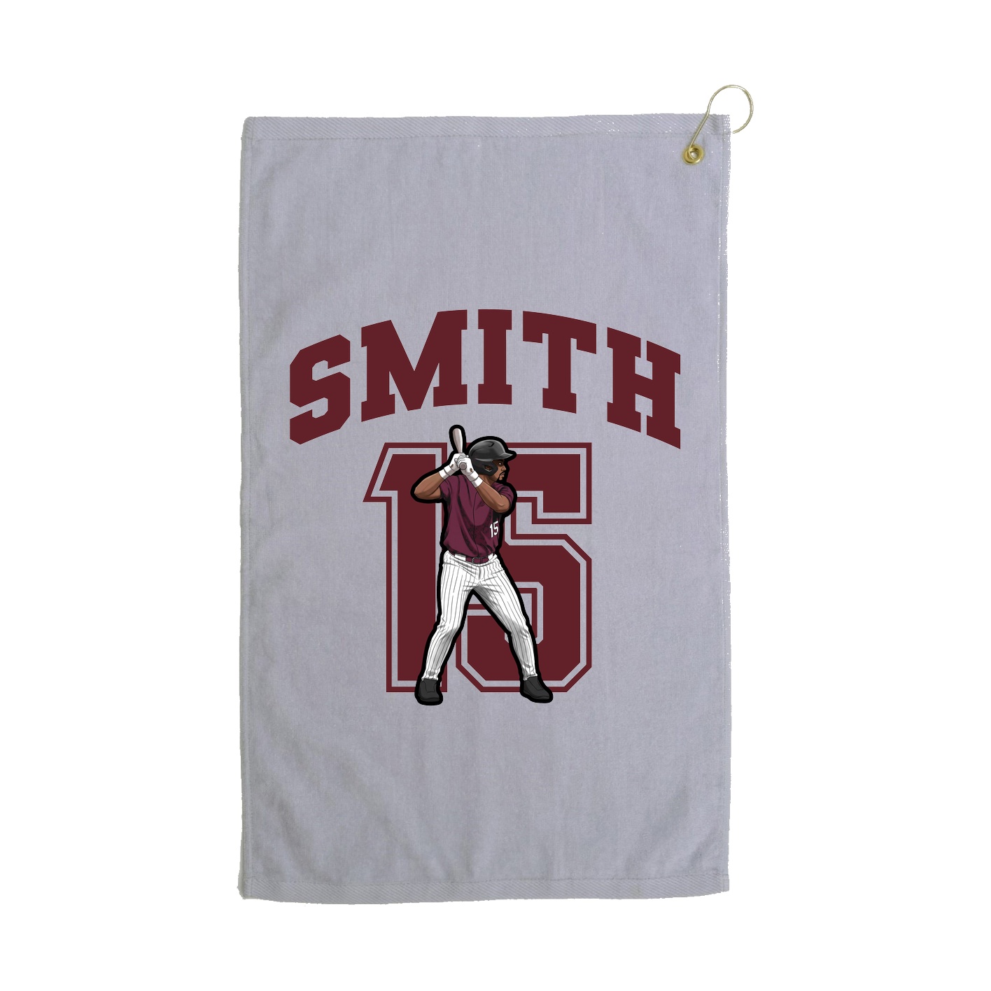 Golf Towel — Number in Grey