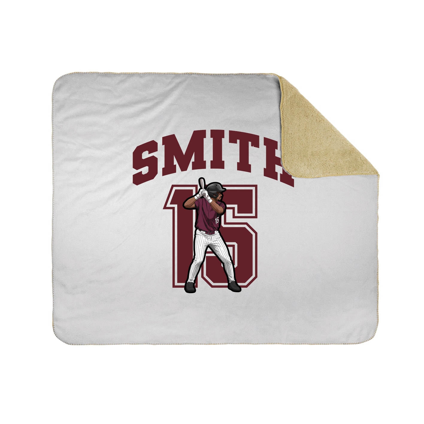 Throw Blanket — Number in White