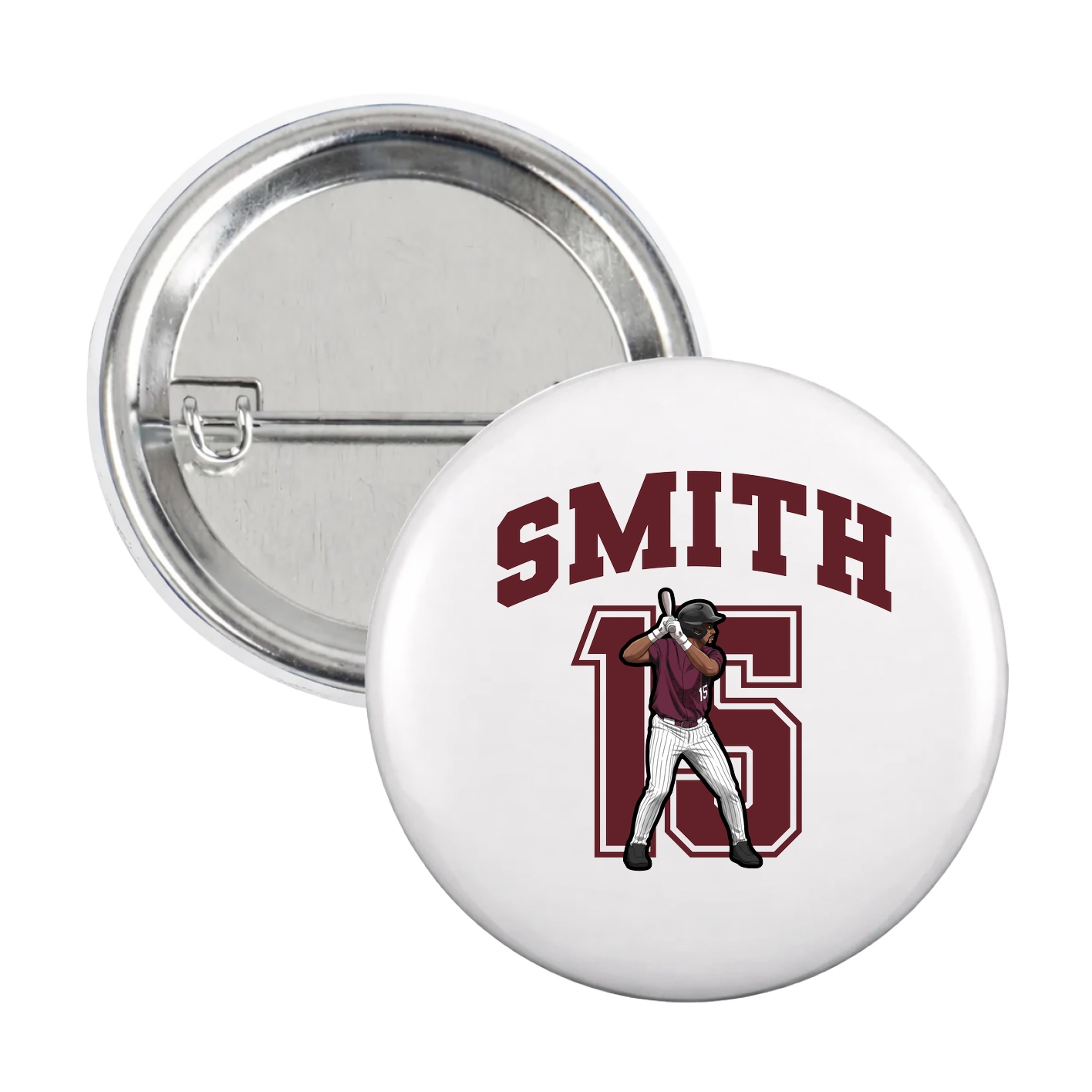 Game Day Button — Number in White